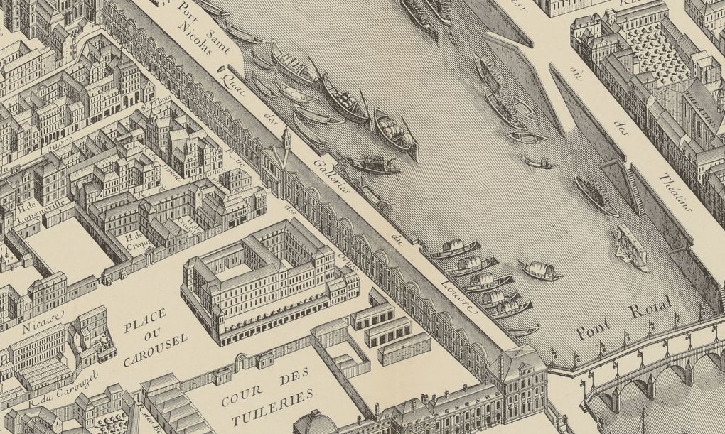 La rue des Orties en 1739plan de Bretez 1739