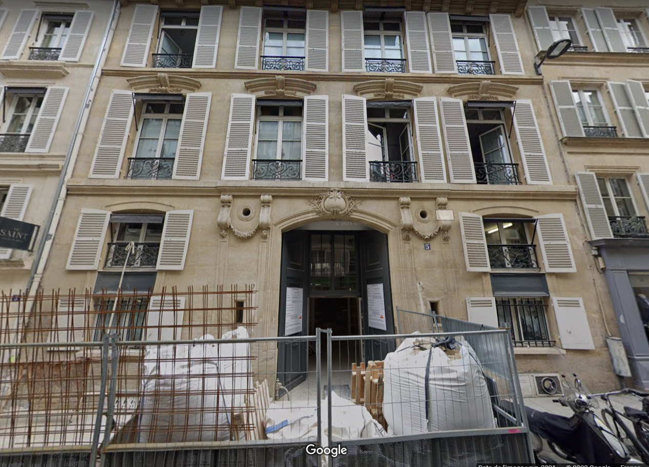 Logement1879 -  5, rue des Prés aux Clercs, ParisFranz de Silvestre, Jacques de Silvestre. 
