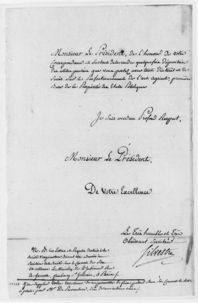 Lettre de Augustin-François de Silvestre à Thomas Jefferson - Page 3