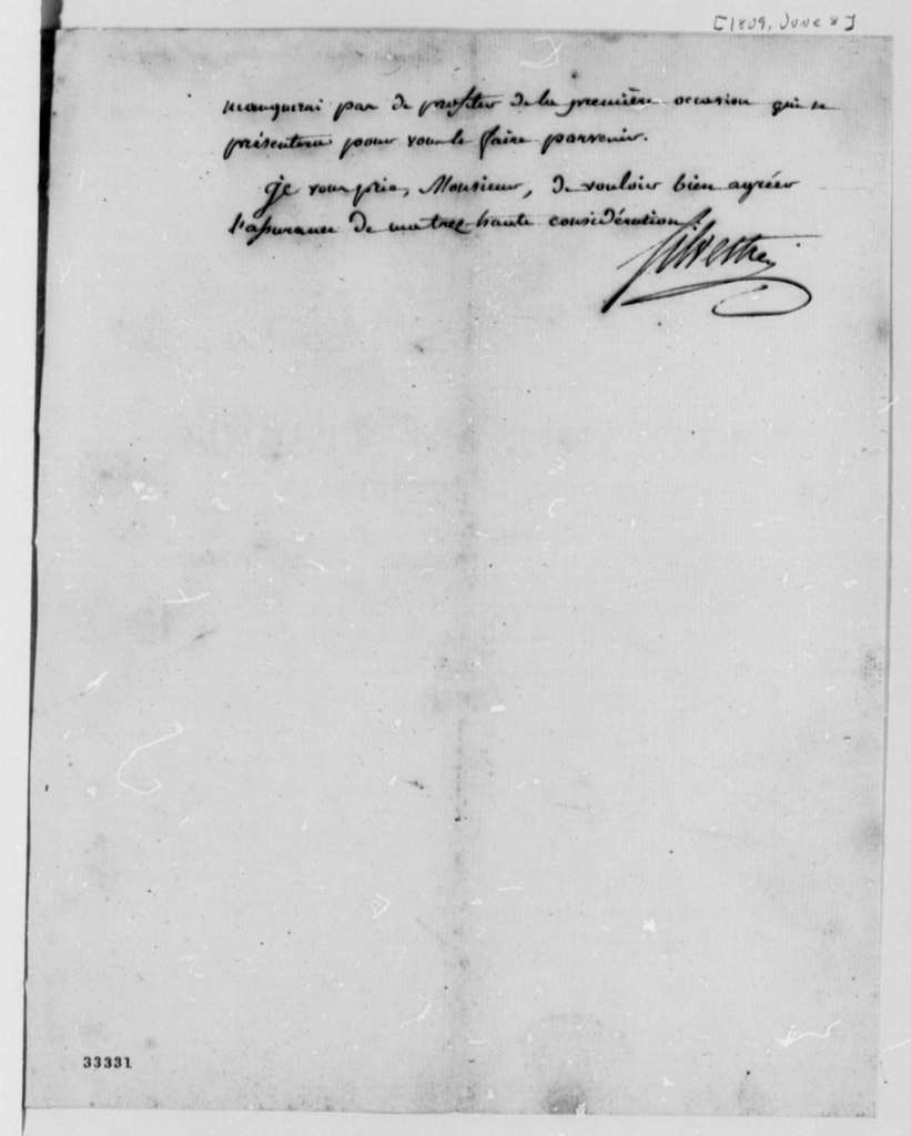 Lettre de Augustin-François de Silvestre à Thomas Jefferson - Page 3