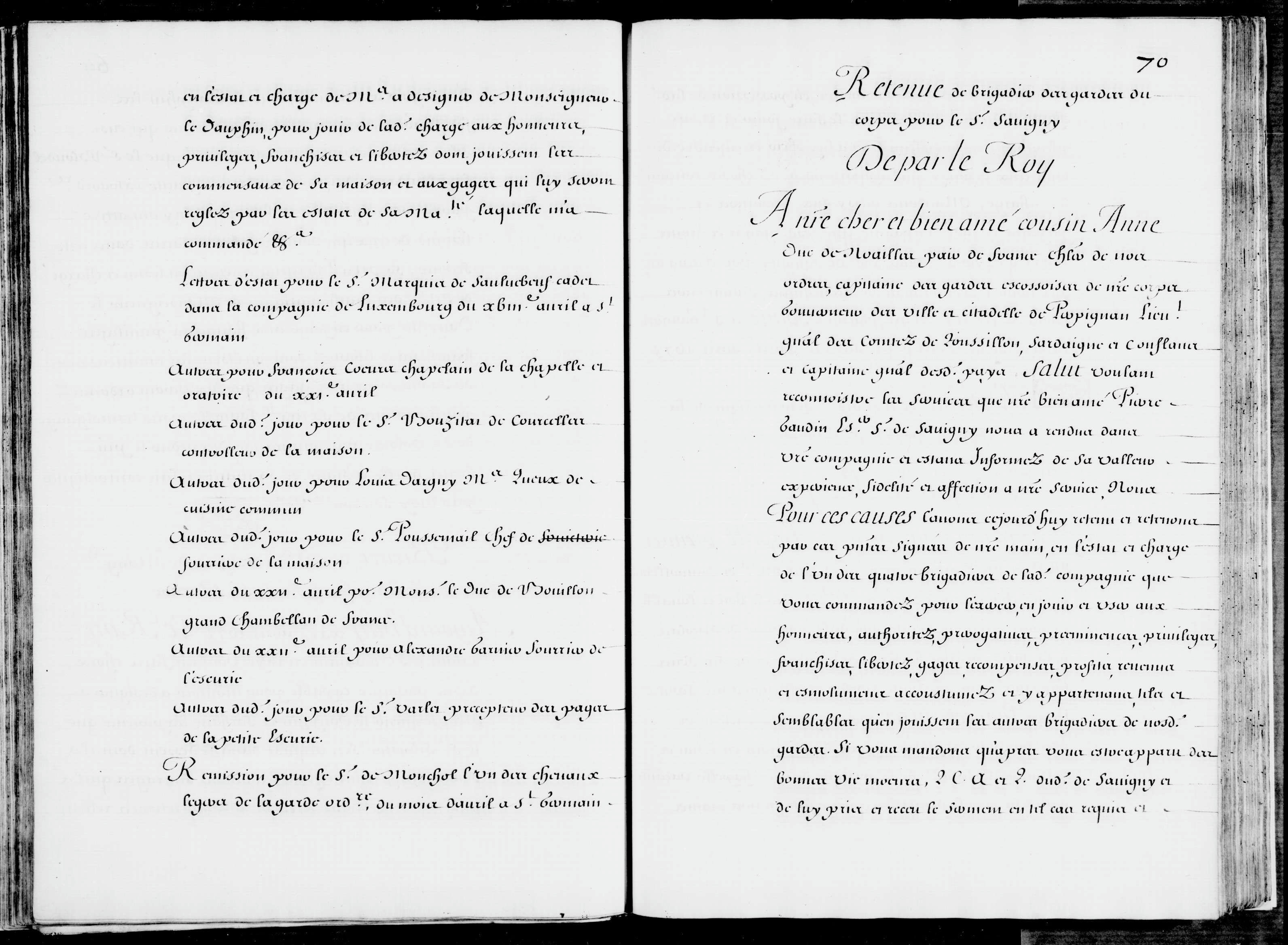 Brevet de Maître à dessiner du Dauphin pour Israël Silvestre - Secrétariat de la maison du roi 2/2