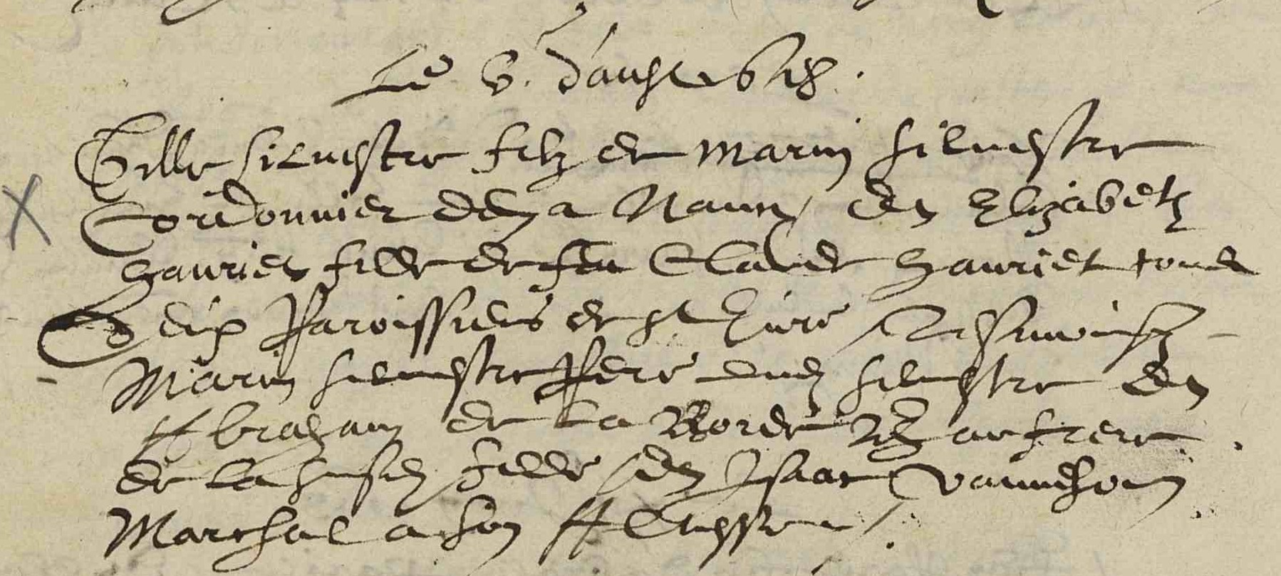 Mariage de Gilles Silvestre et Elizabeth Henriet - Document 1