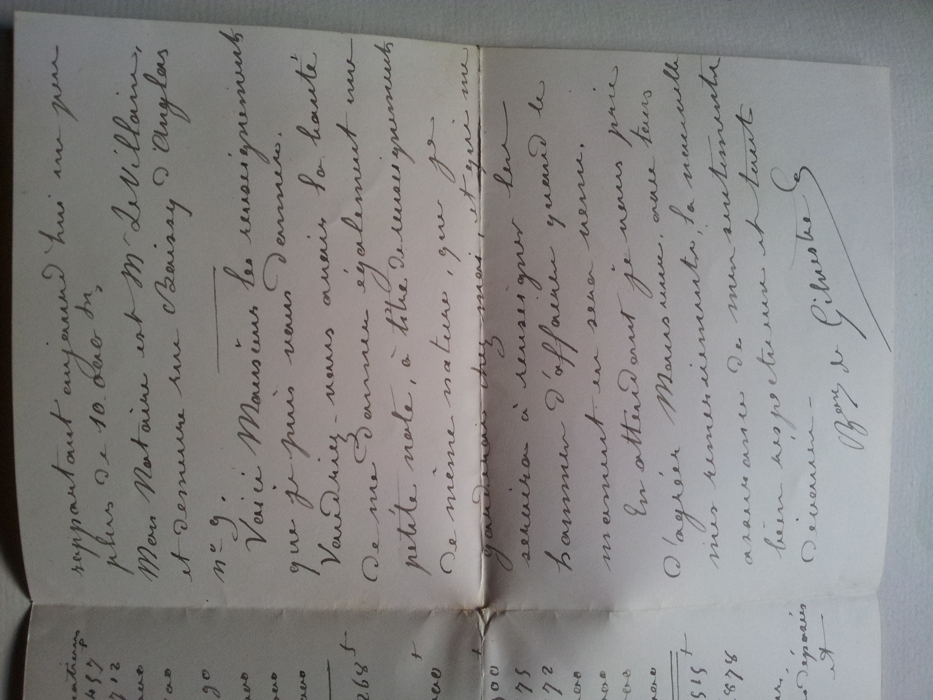  Etat de la Fortune de Franz de Silvestre à M. d