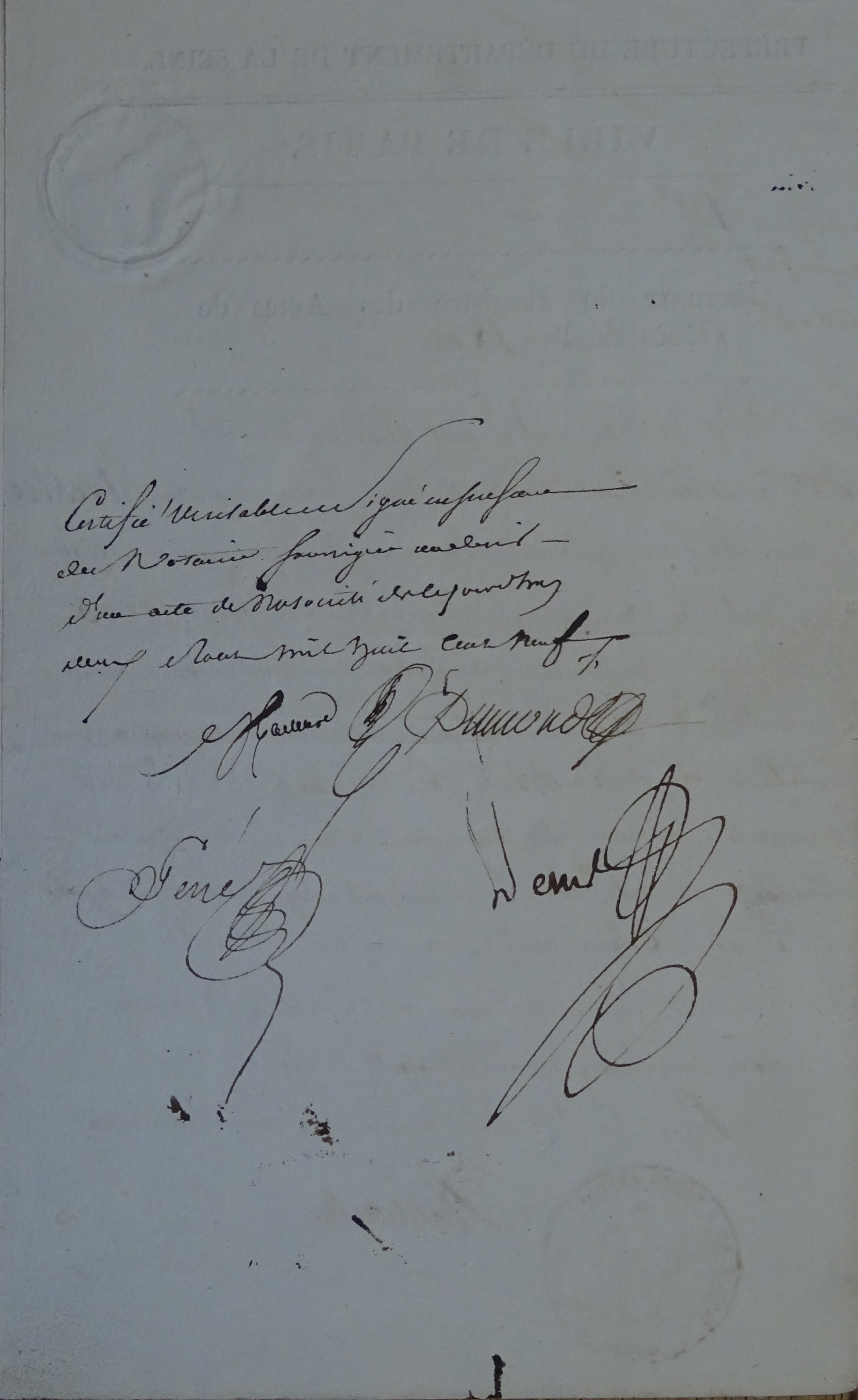  Acte de décès et notoriété - Jacques-Augustin de Silvestre - Acte de décès - verso