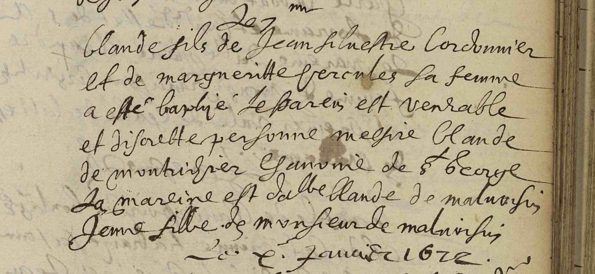Baptème de Claude Silvestre - Document 1