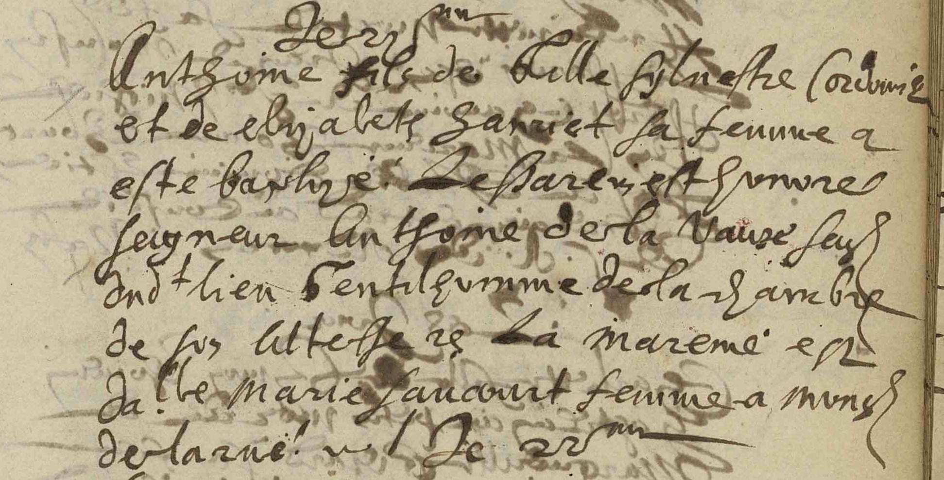  Baptème de Anthoine Silvestre - Document 1