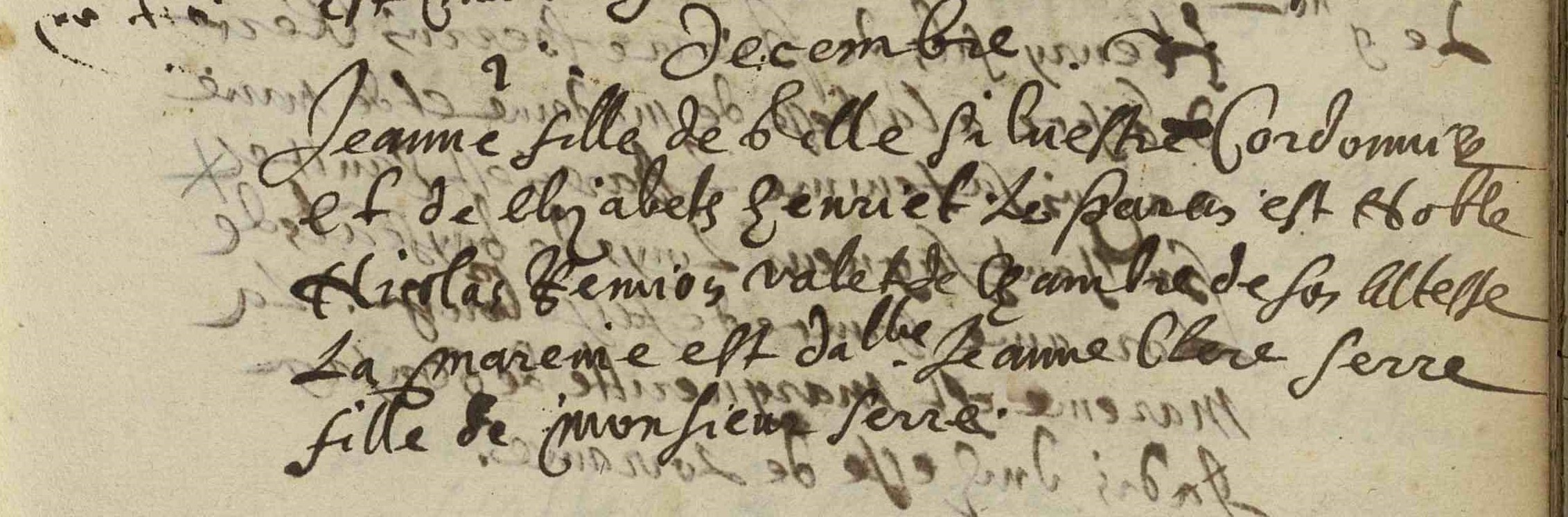  Baptème de Jeanne Silvestre - Document 1