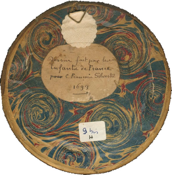 Dessin fait par les Enfants de France pour C. François Silvestre - 1699  (dos)