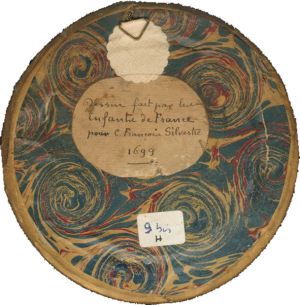 Dessin fait par les Enfants de France pour C. François Silvestre - 1699  (dos) par Charles-François Silvestre