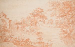 Paysage fluvial par Louis Silvestre