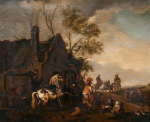 Chez le maréchal ferrant par Louis Silvestre