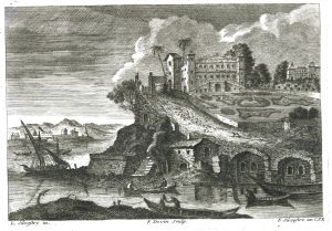 Palais sur un escarpement en bord de mer par Louis Silvestre - Charles-François Silvestre