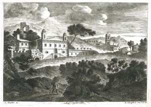 Palais avec deux clochetons par Louis Silvestre - Charles-François Silvestre