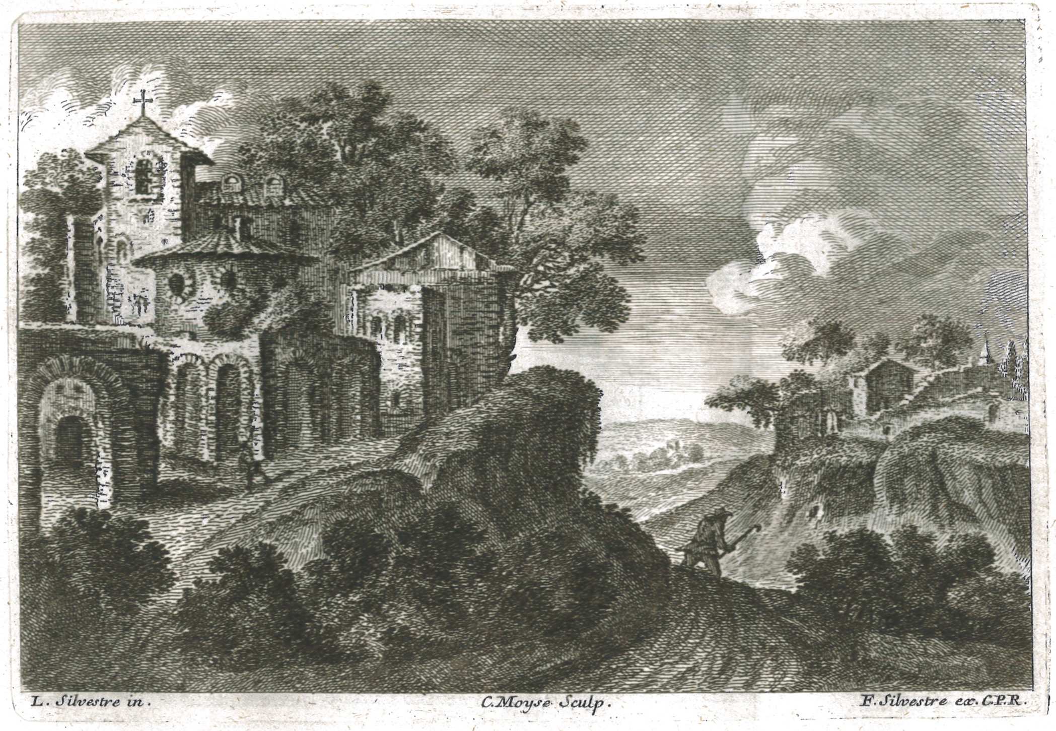 Villages de chaque côté d'une vallée escarpée