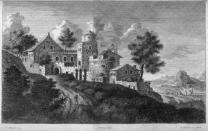 Village à flanc de coteau par Louis Silvestre - Charles-François Silvestre