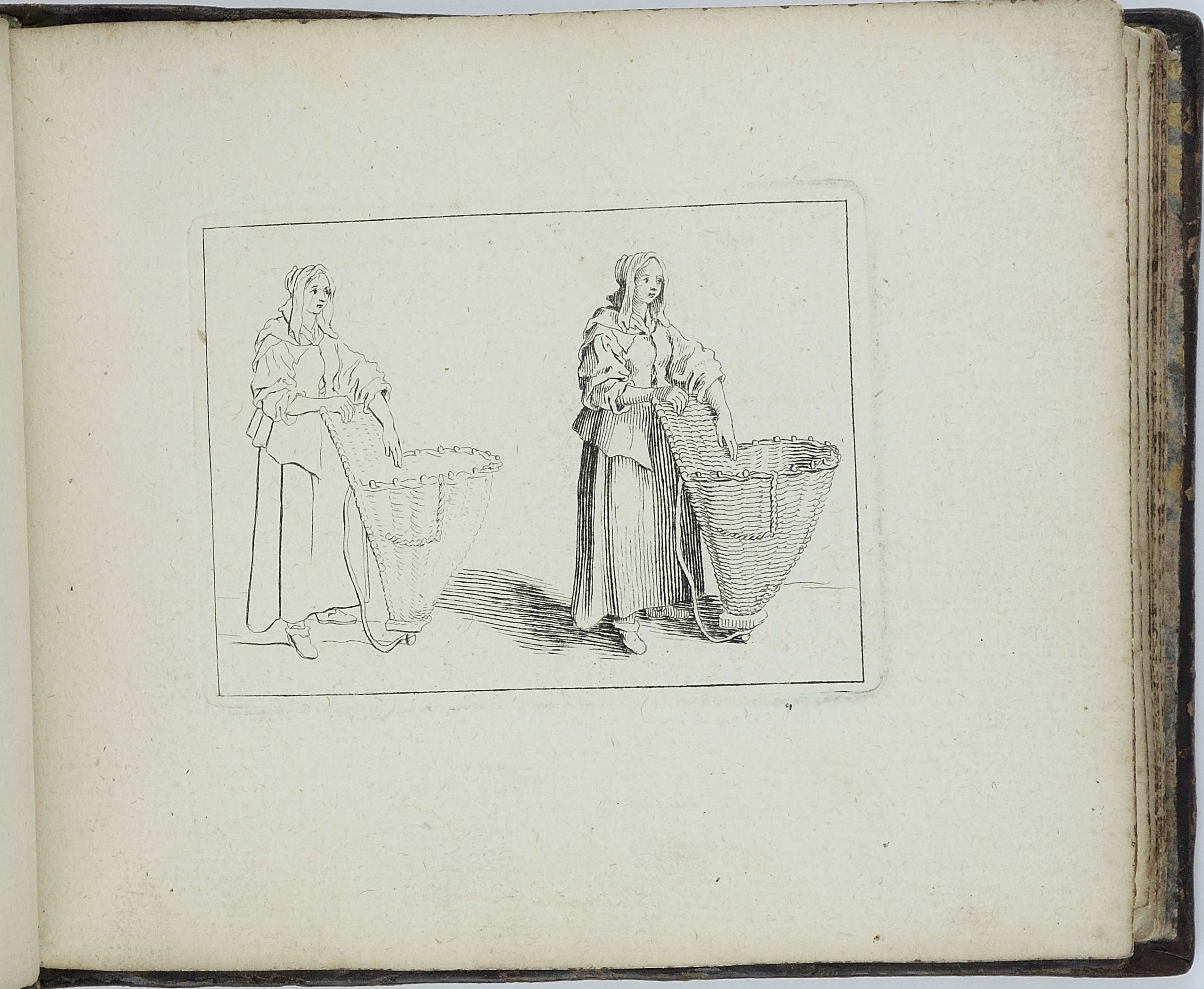 Femme devant son panier