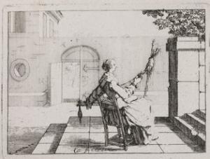 La fileuse par Charles-François Silvestre
