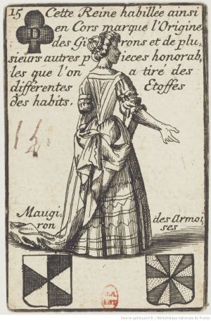15 Dame de trèfle par Charles-François Silvestre
