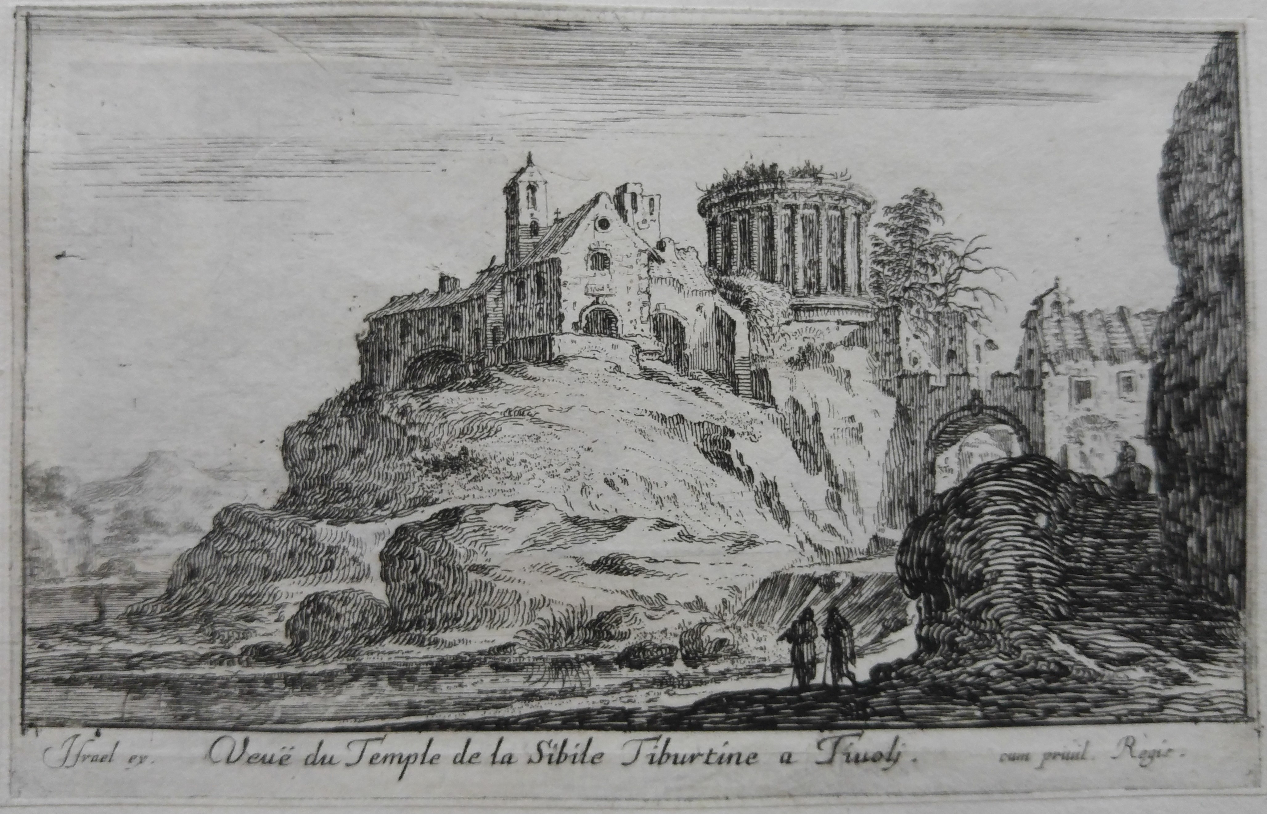 Israël Silvestre : Veuë du Temple de la Sibile Tiburtine a Tivoli.