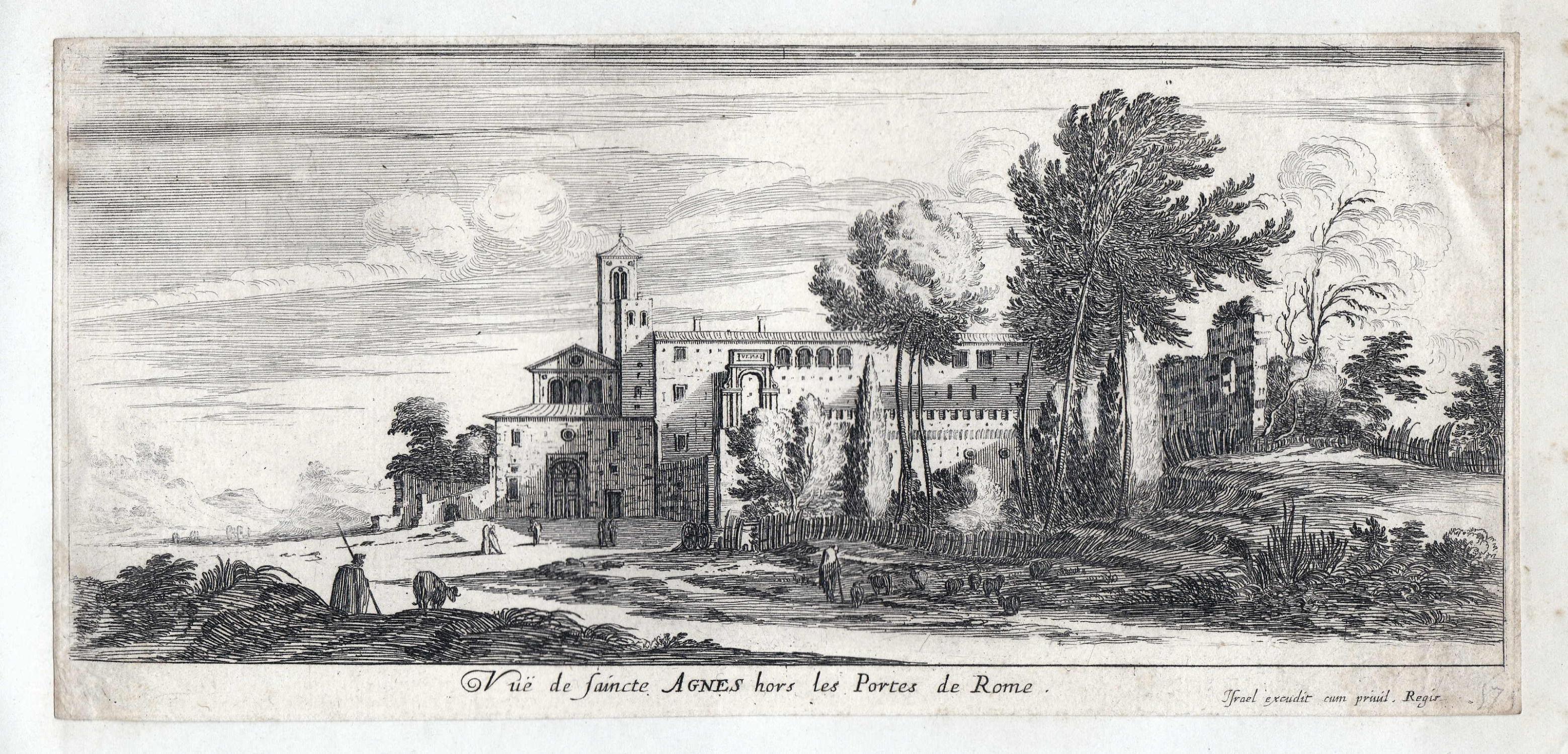Israël Silvestre : Vuë de saincte Agnès hors les Portes de Rome.