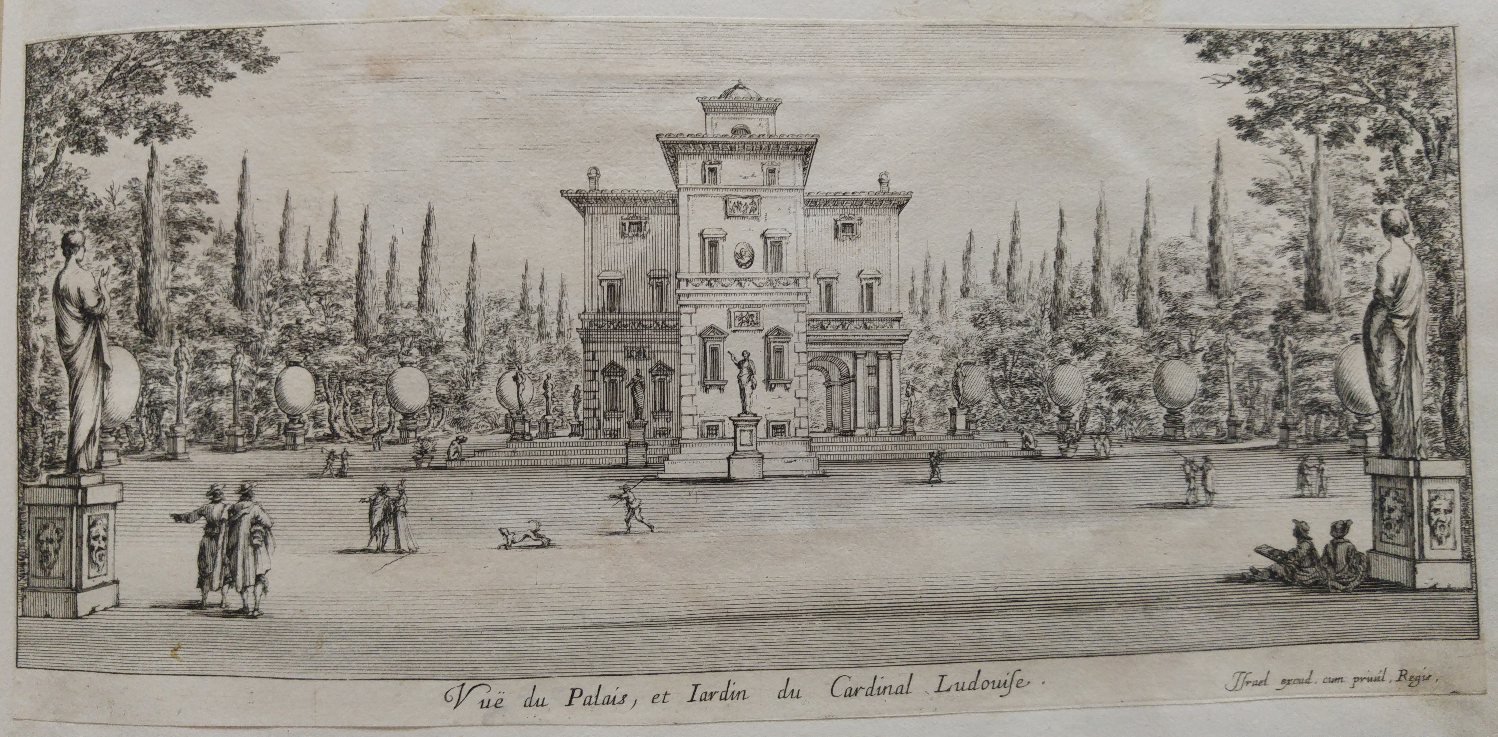 Israël Silvestre : Vuë du Palais et Jardin du Cardinal Ludouise.