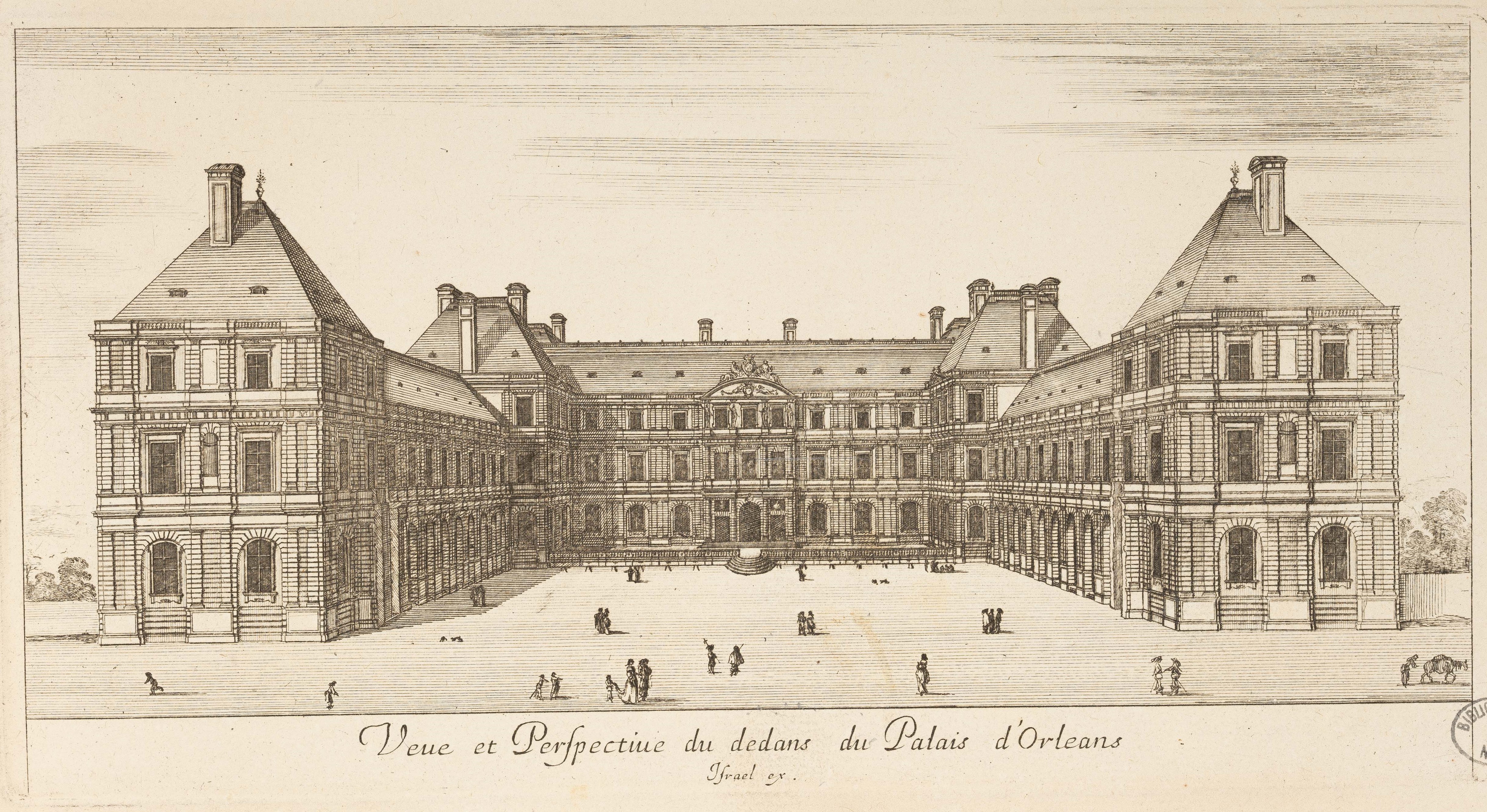 Israël Silvestre : Veüe et Perspective de dedans du Palais d