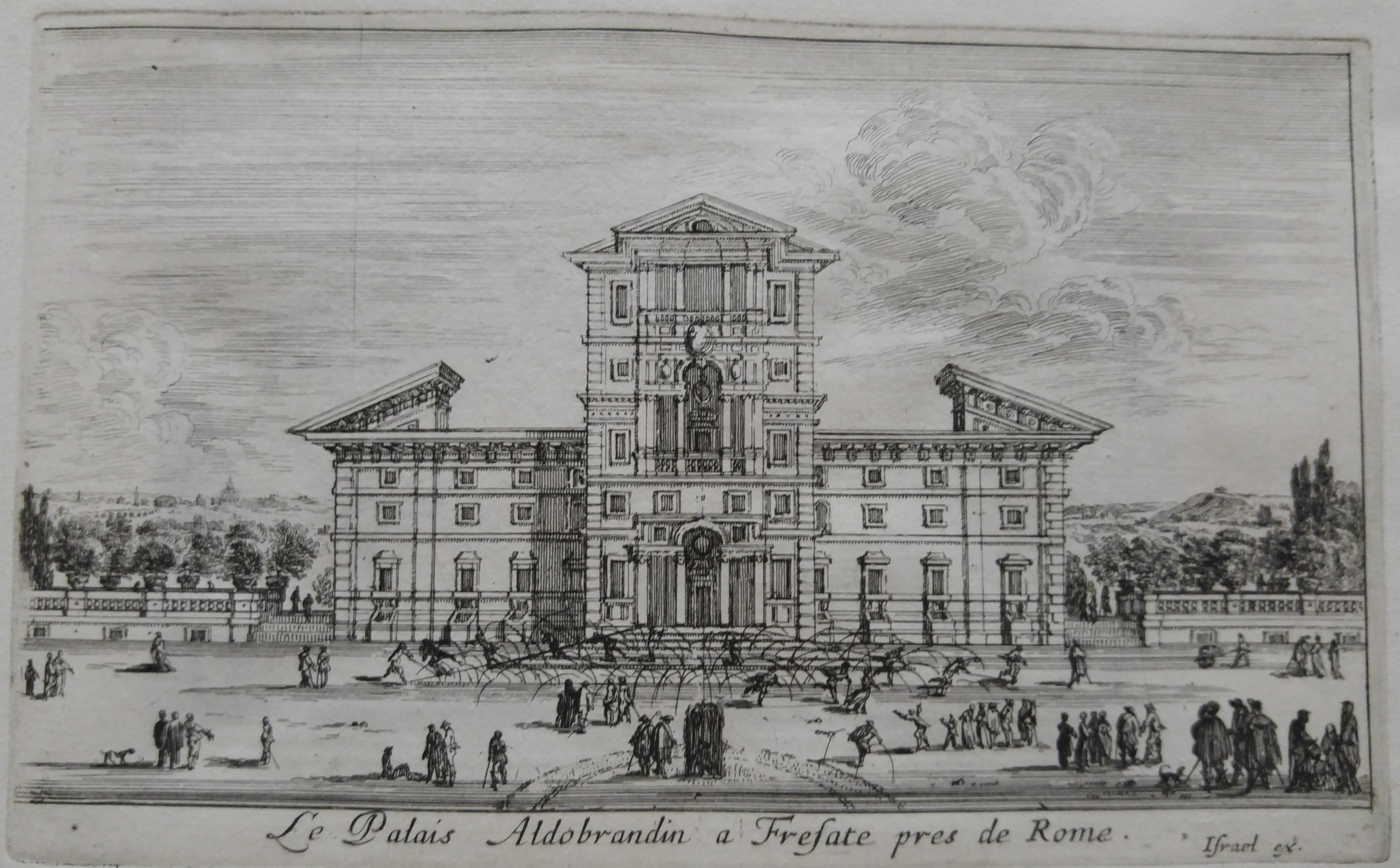 Israël Silvestre : Le Palais Aldobrandin a Fresate (Frascati) près de Rome.