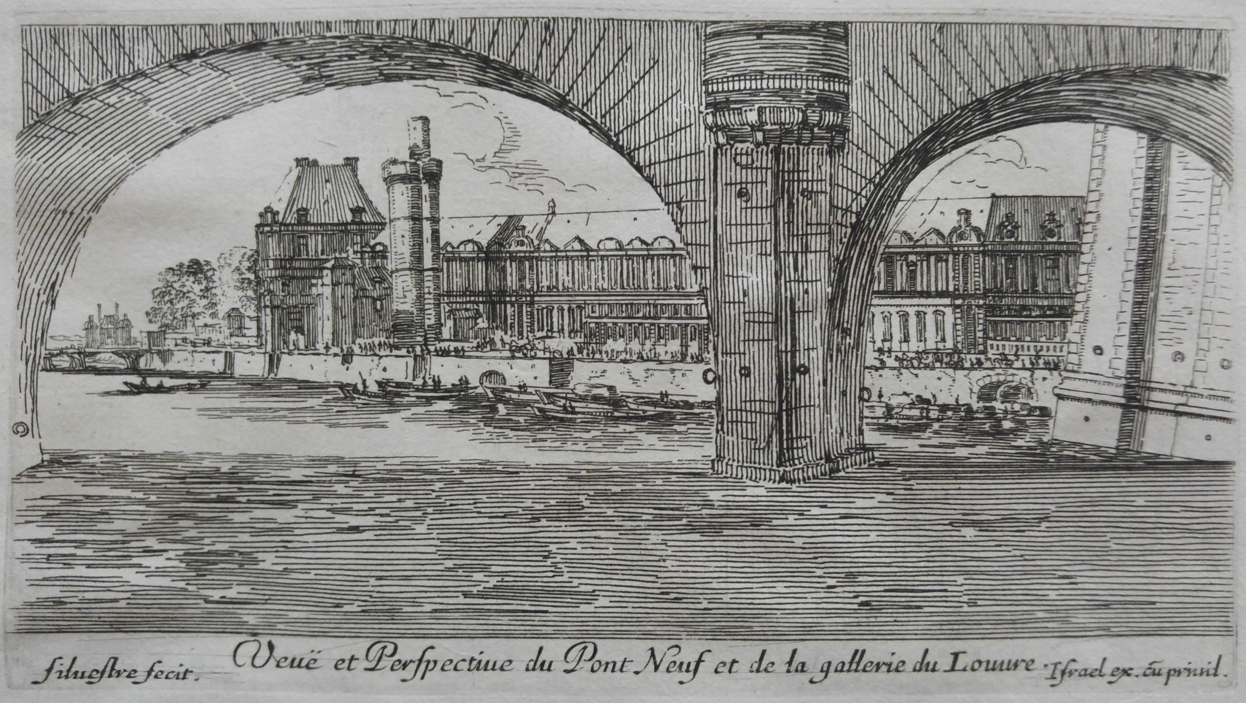 Israël Silvestre : Veuë et Perspective du Pont Neuf et de la gallerie du Louvre.