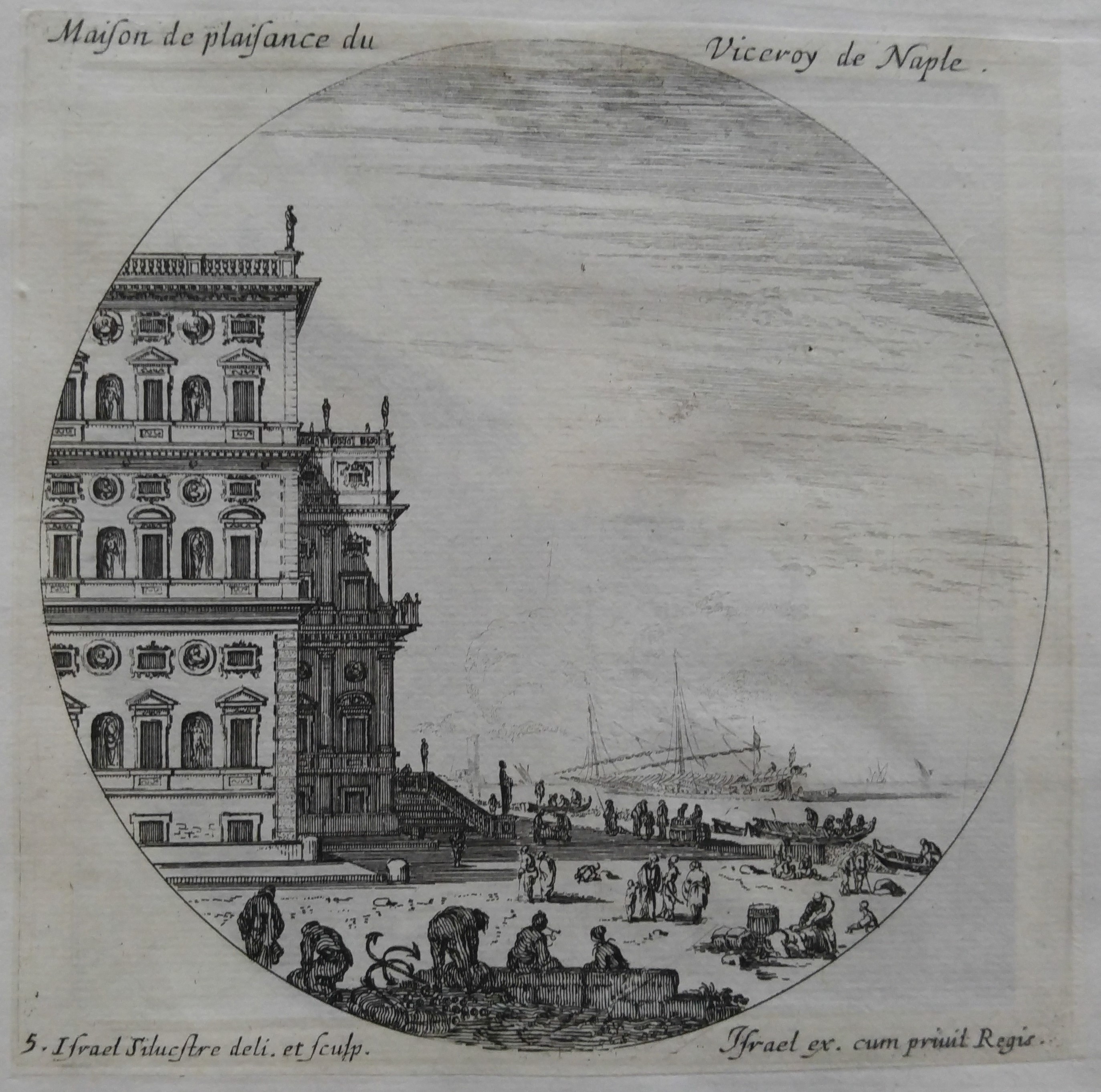 Israël Silvestre : Maison de plaisance du Viceroy de Naple.