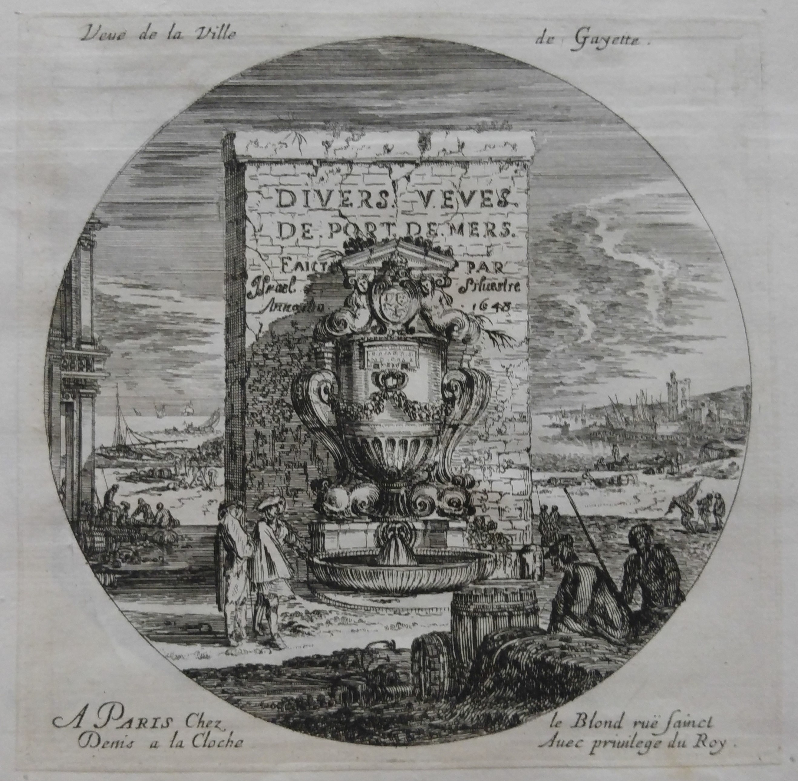 Israël Silvestre : Divers veues de port de mers. Faict par Israël Silvestre anno Do. 1648.