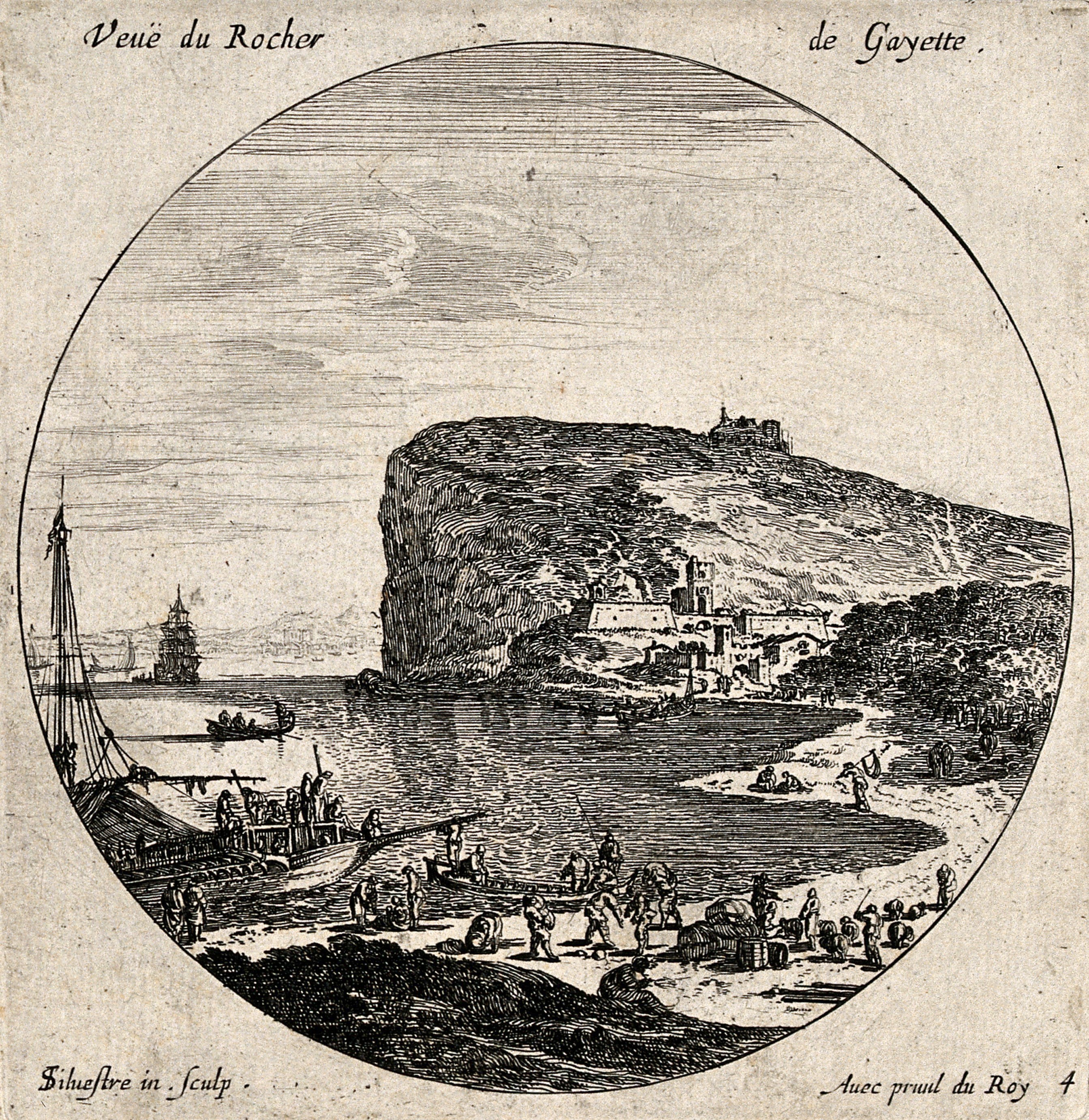 Israël Silvestre : Veuë du Rocher de Gayette.