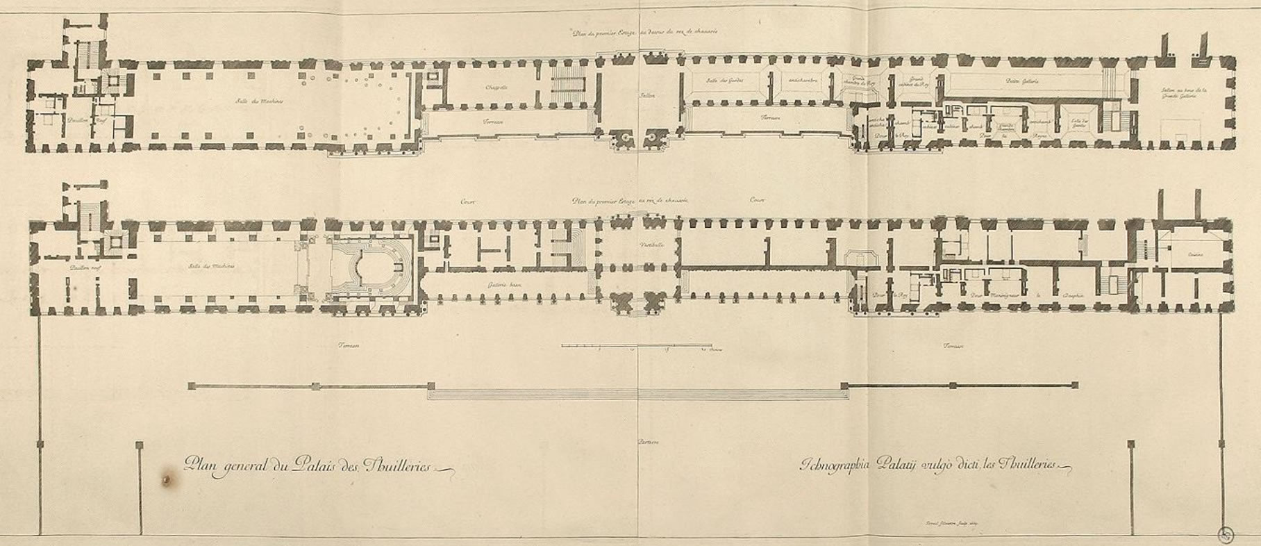 Israël Silvestre : Plan general du palais des Thuilleries