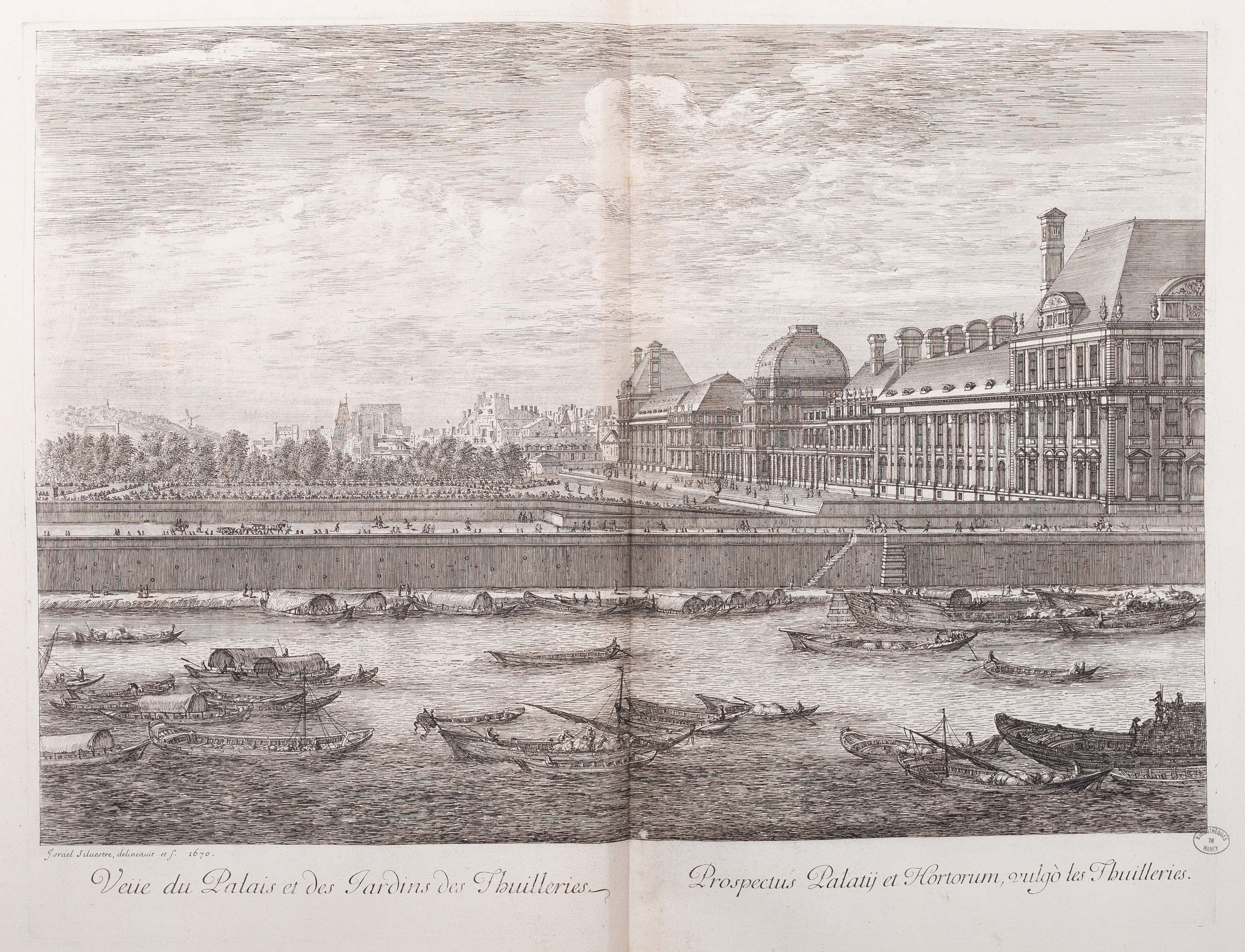 Israël Silvestre : Veüe du Palais et des Jardins des Thuilleries.