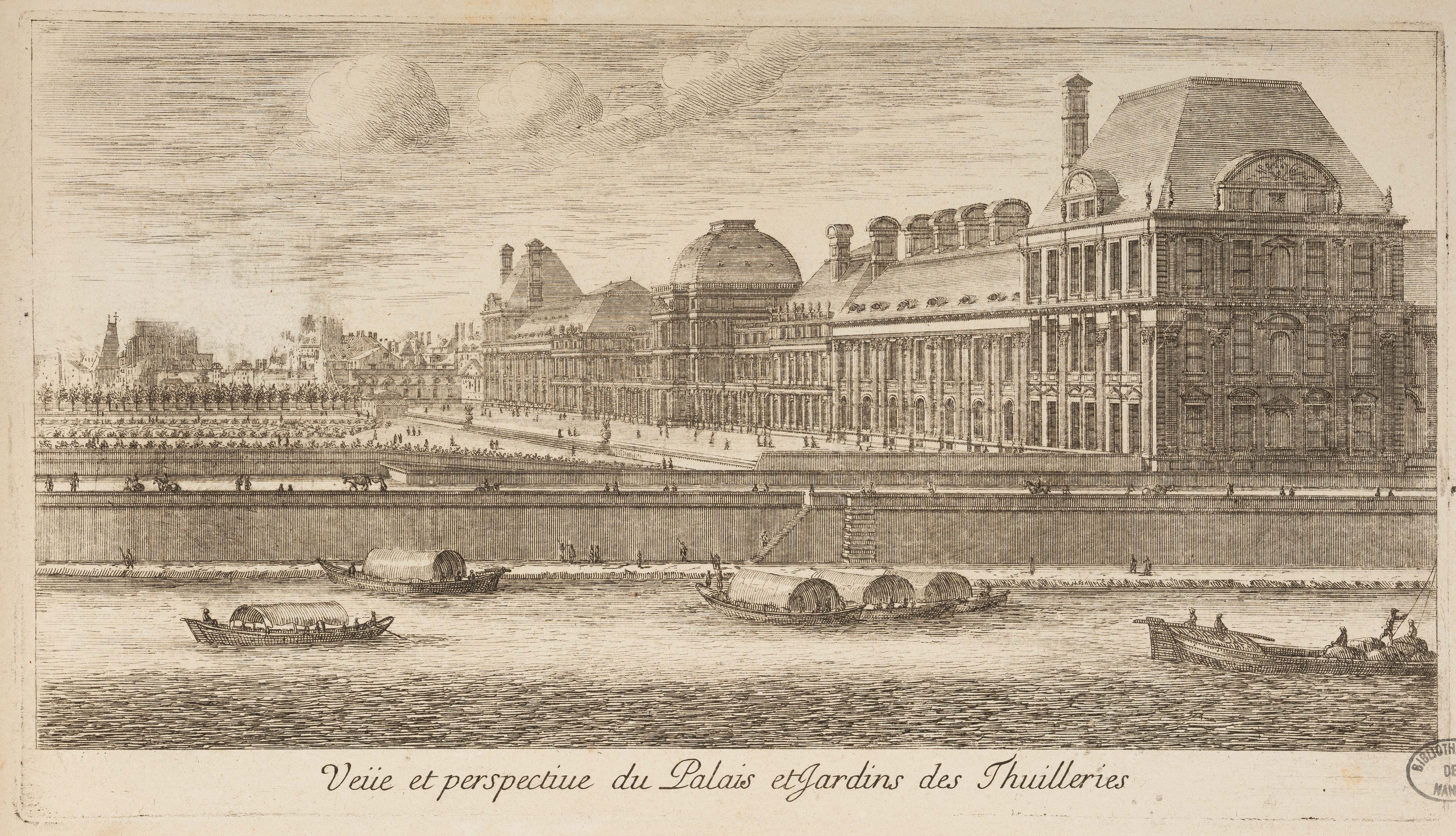 Israël Silvestre : Veüe et perspective du Palais, et Jardins des Thuilleries.