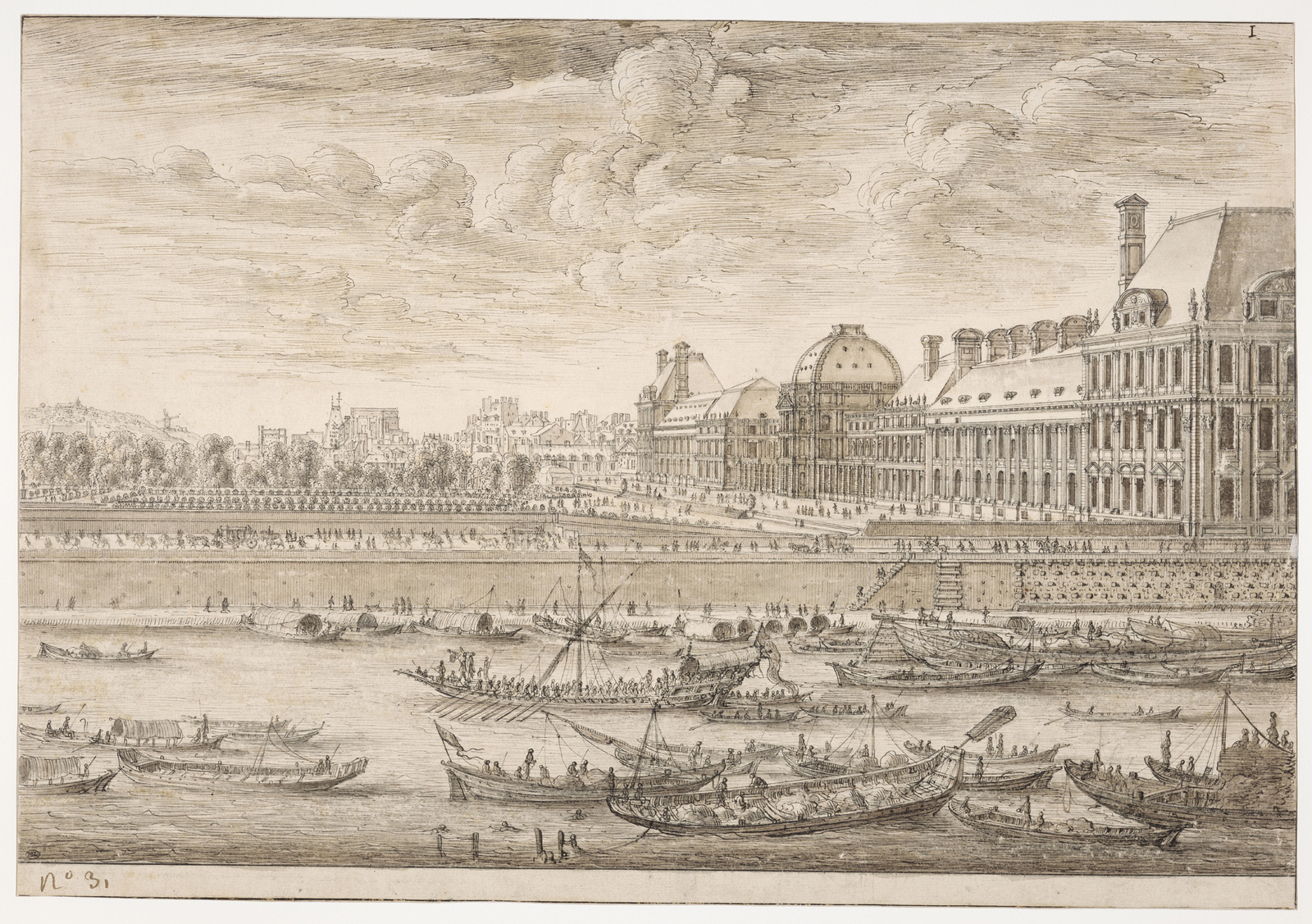 Israël Silvestre : Veuë du Palais, et Jardin des Tuilleries.