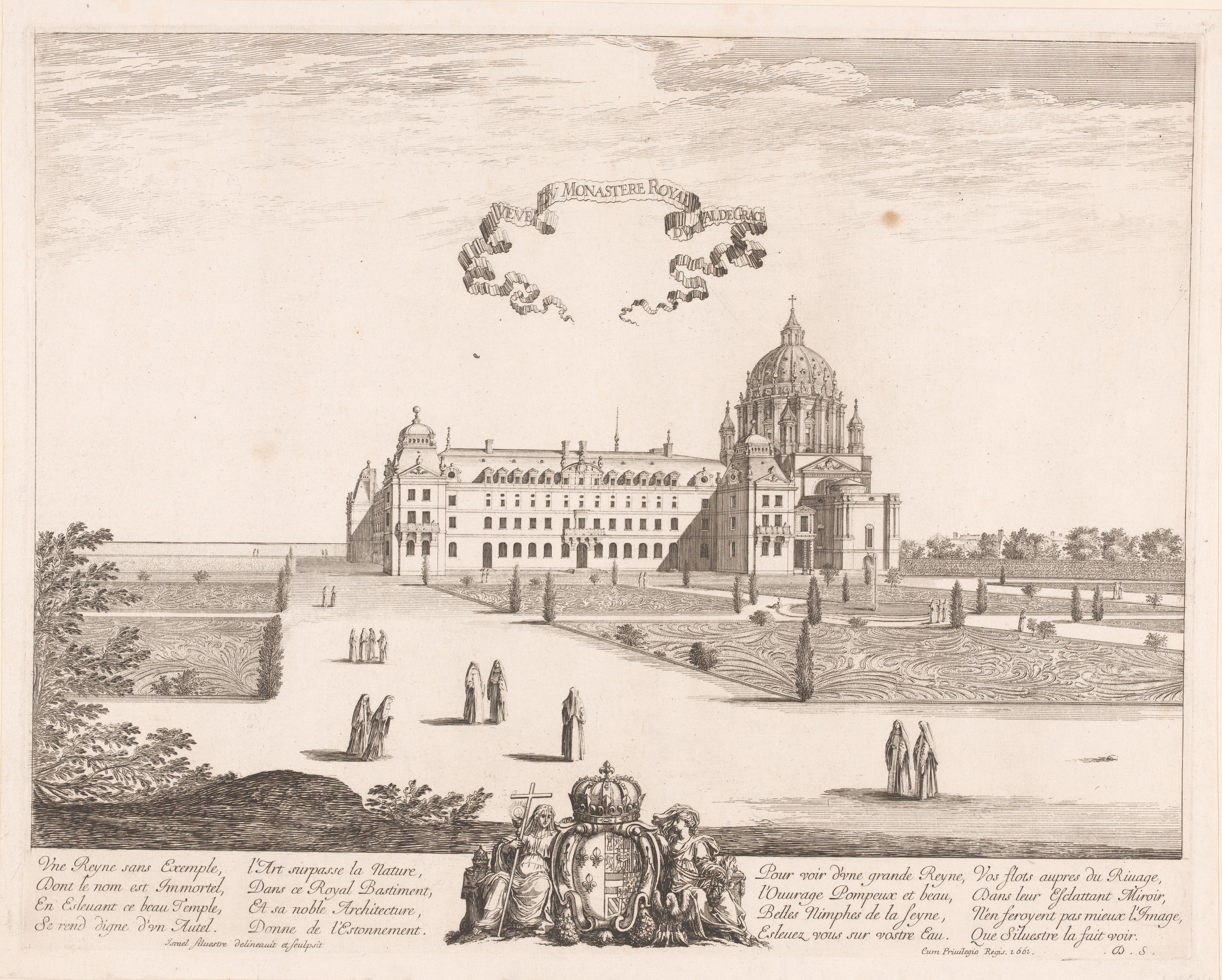 Israël Silvestre : Veue du Monastère Royal du Val de Grâce.