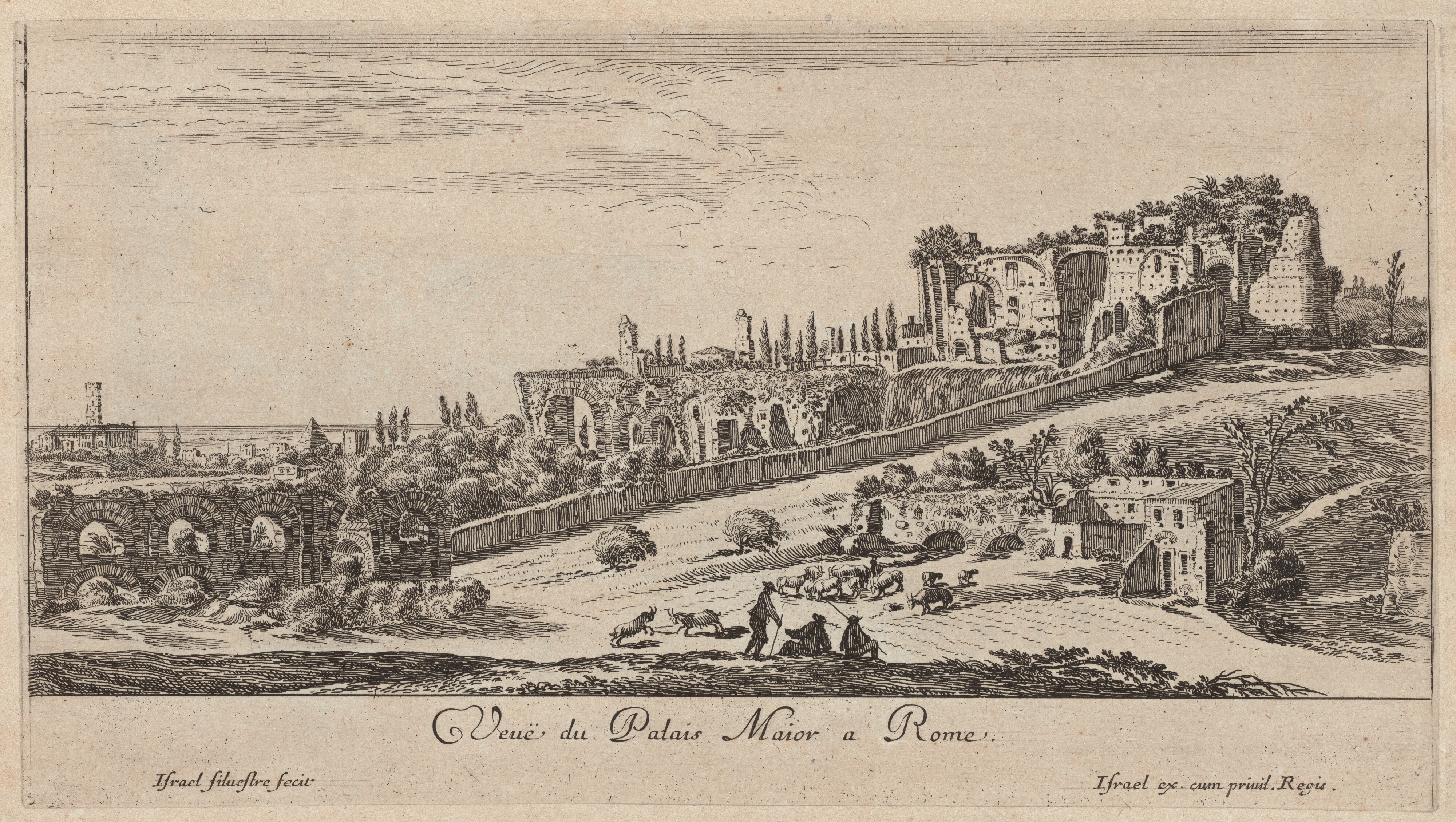 Israël Silvestre : Veuë du Palais Maior a Rome.
