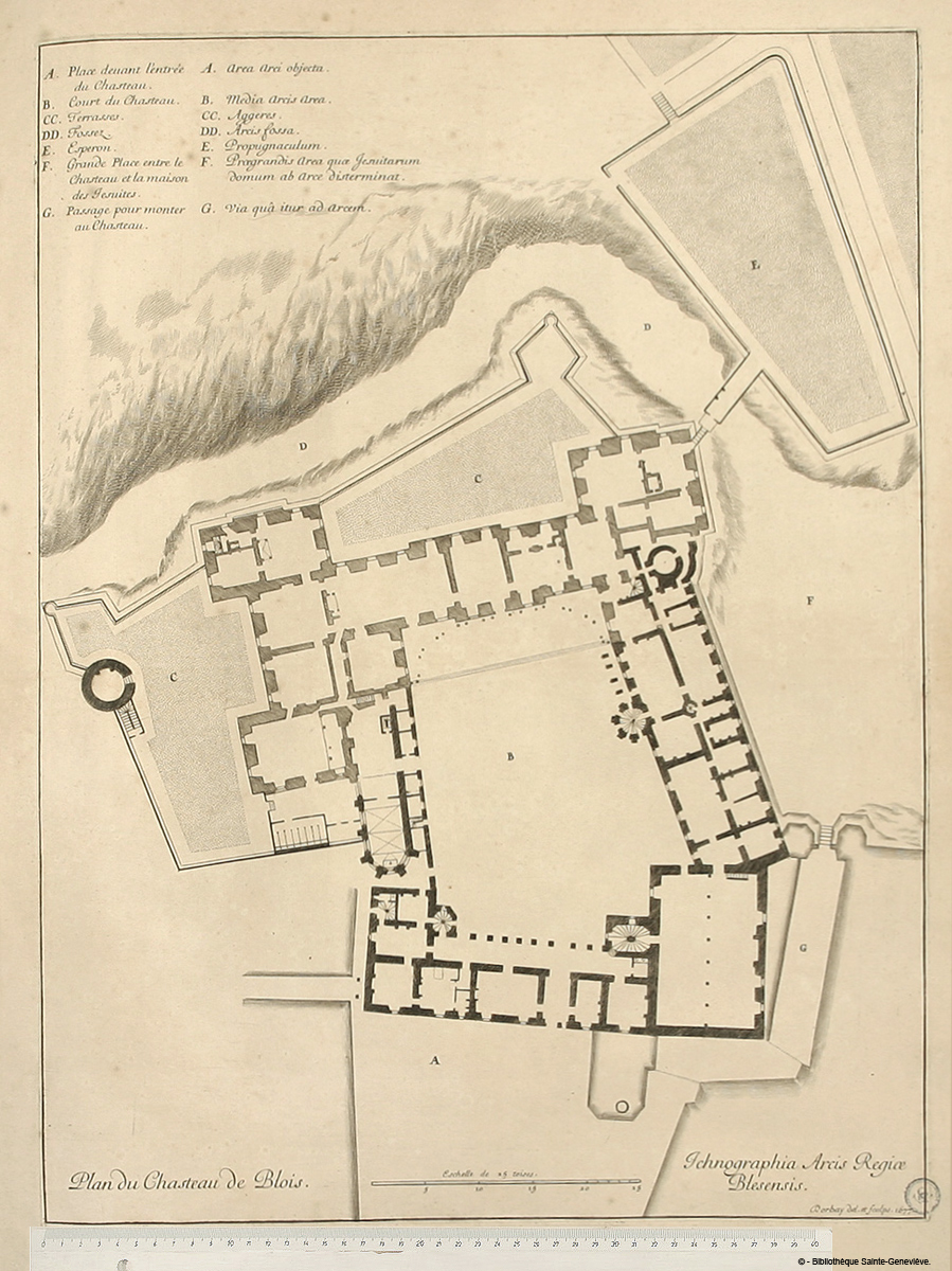 Israël Silvestre : Plan du Chasteau de Blois.