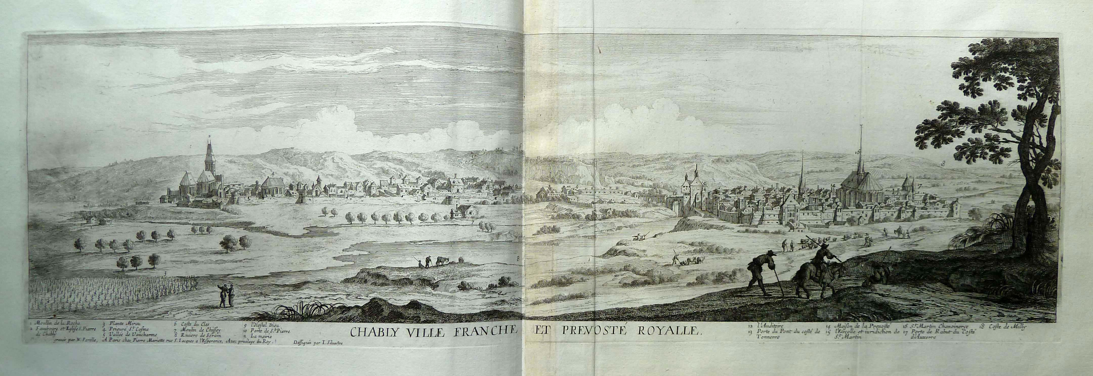 Israël Silvestre : Chably ville franche et prevosté royalle.