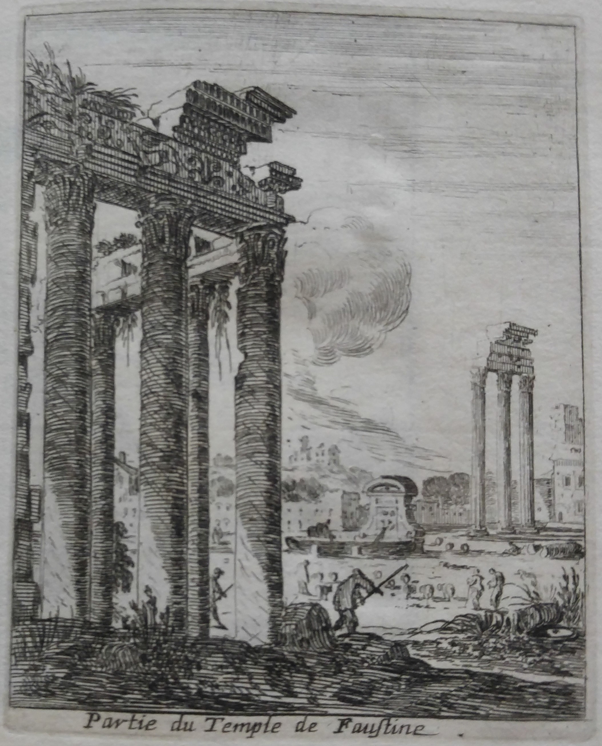 Israël Silvestre : Partie du Temple de Faustine. (Dans le Campo vaccino.)