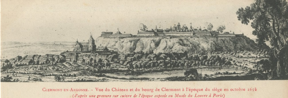 Israël Silvestre : Vue de la ville de Clermont en Barrois.