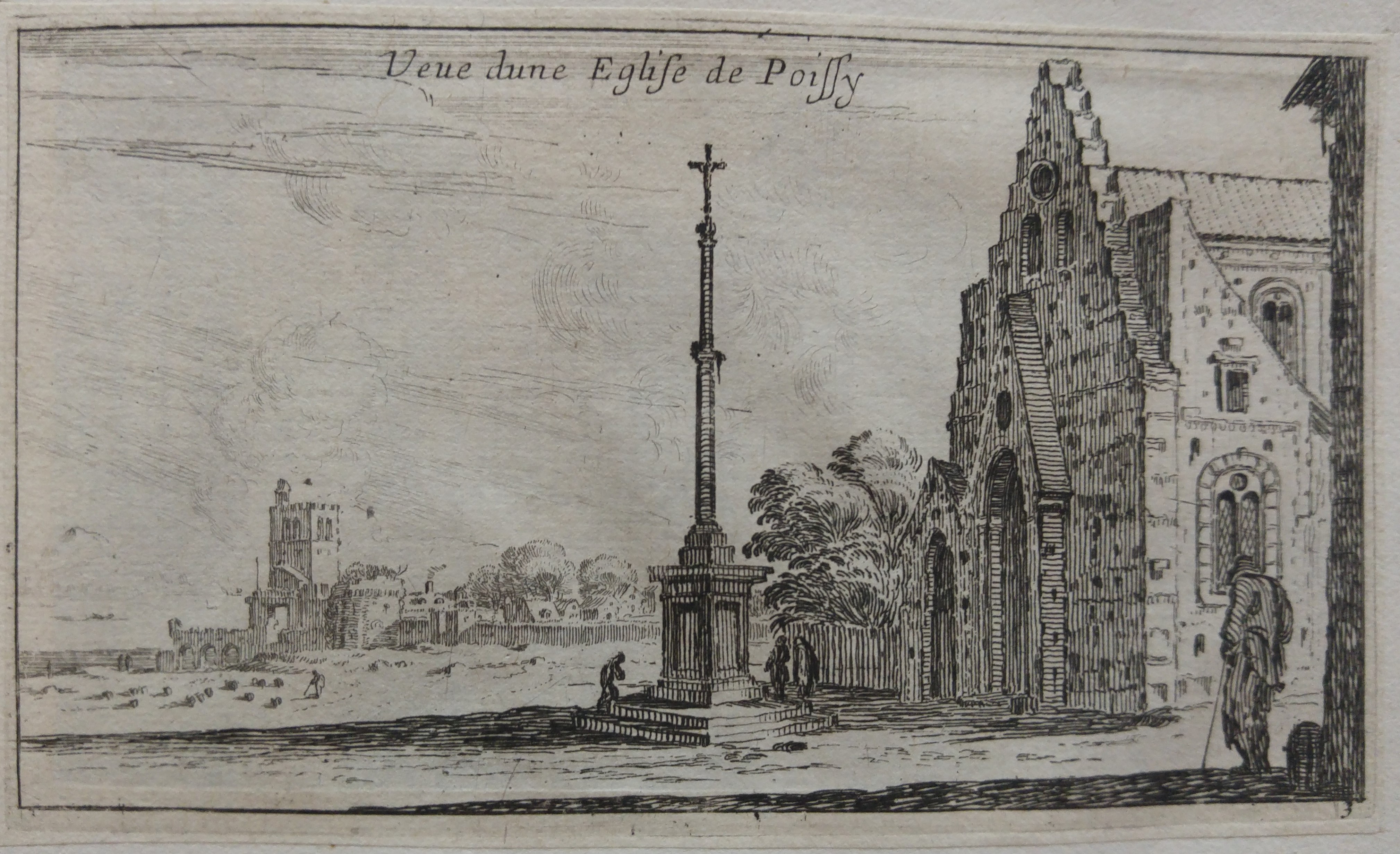 Israël Silvestre : Veue dune Eglise de Poissy (En haut.)