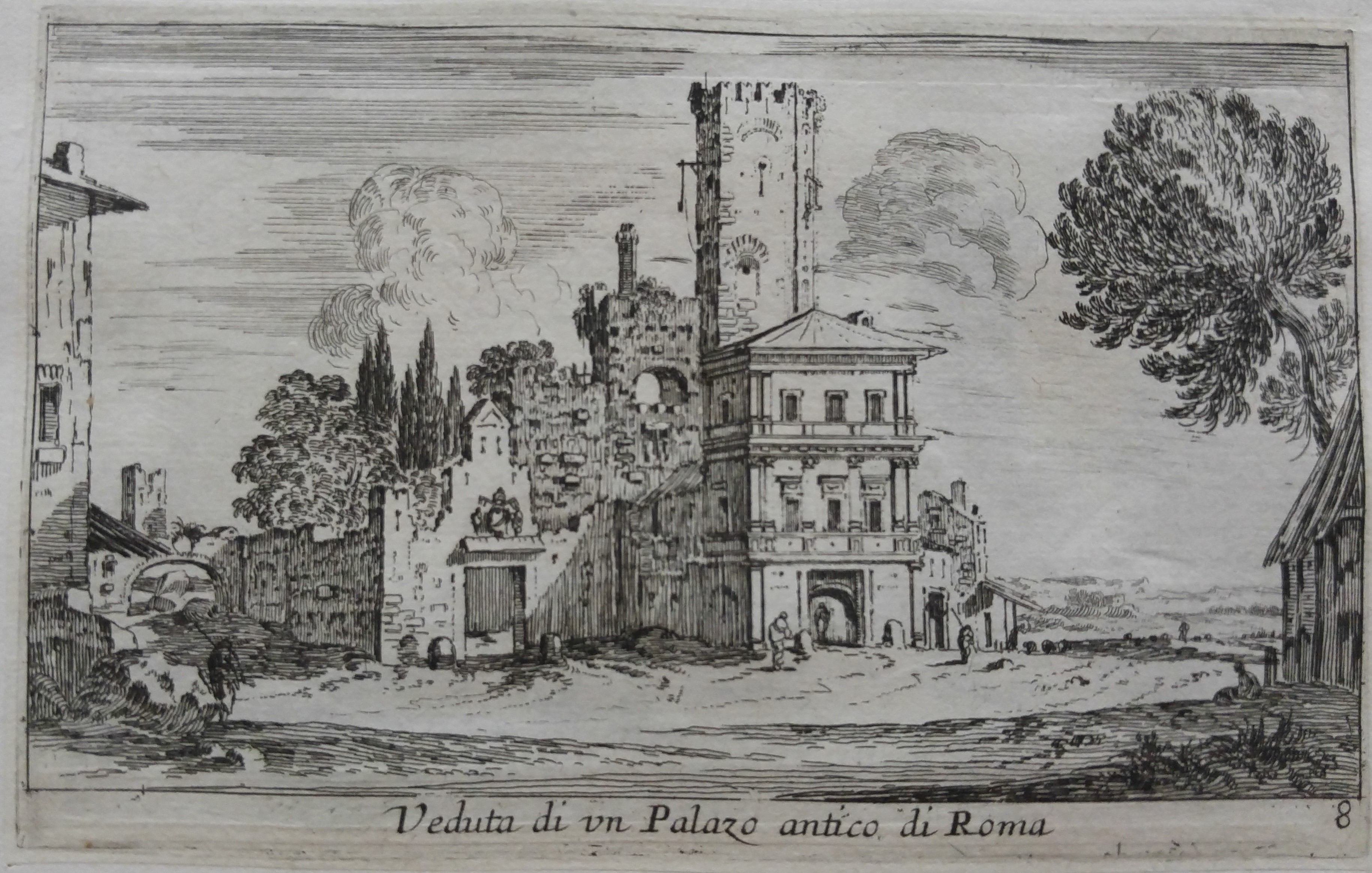 Israël Silvestre : Veduta di un Palazo antico di Roma
