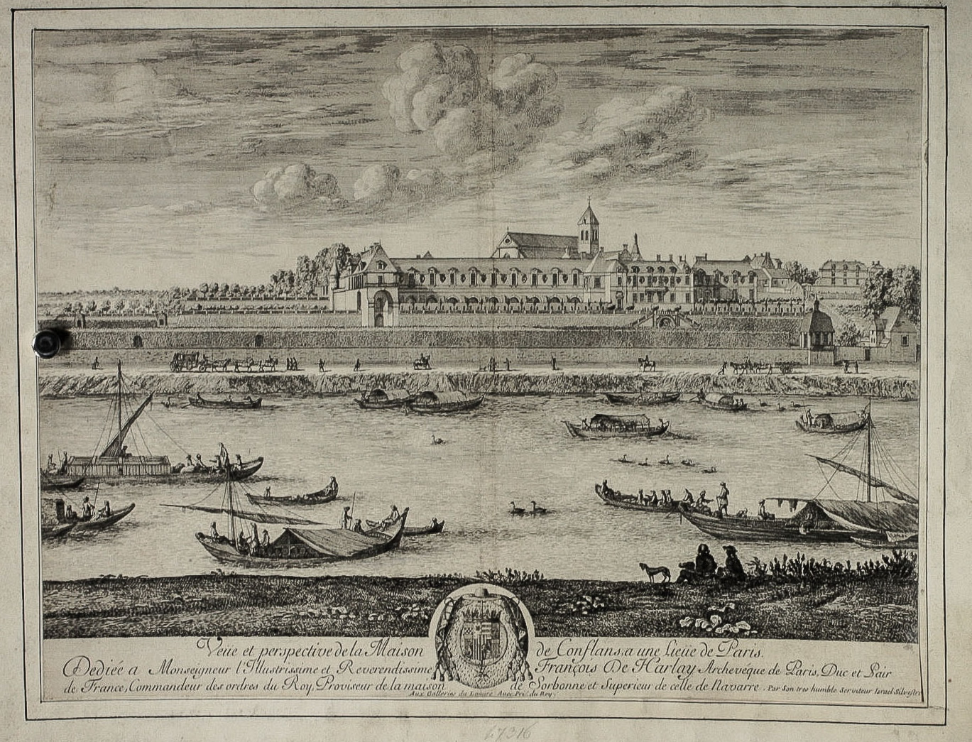 Israël Silvestre : Veüe et perspective de la Maison de Conflans, a une lieüe de Paris.