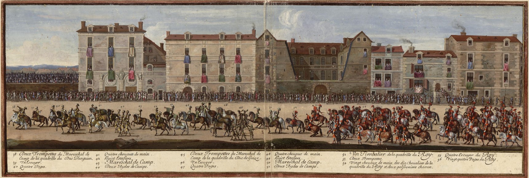 Israël Silvestre : Marche des Mareschaux de Camp - Planche 2.