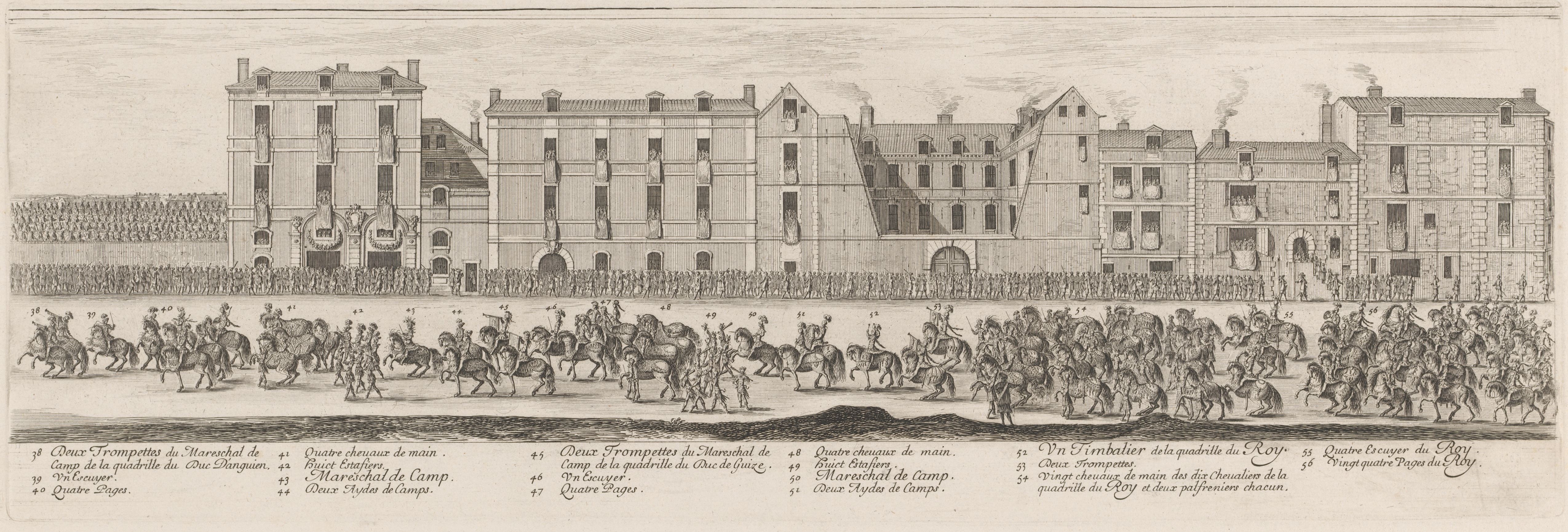 Israël Silvestre : Marche des Mareschaux de Camp - Planche 2.