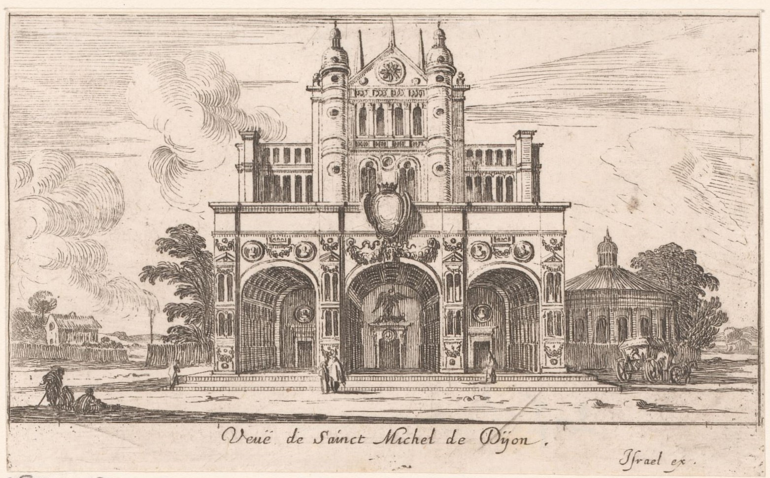 Israël Silvestre : Veuë de Sainct Michel de Dijon.