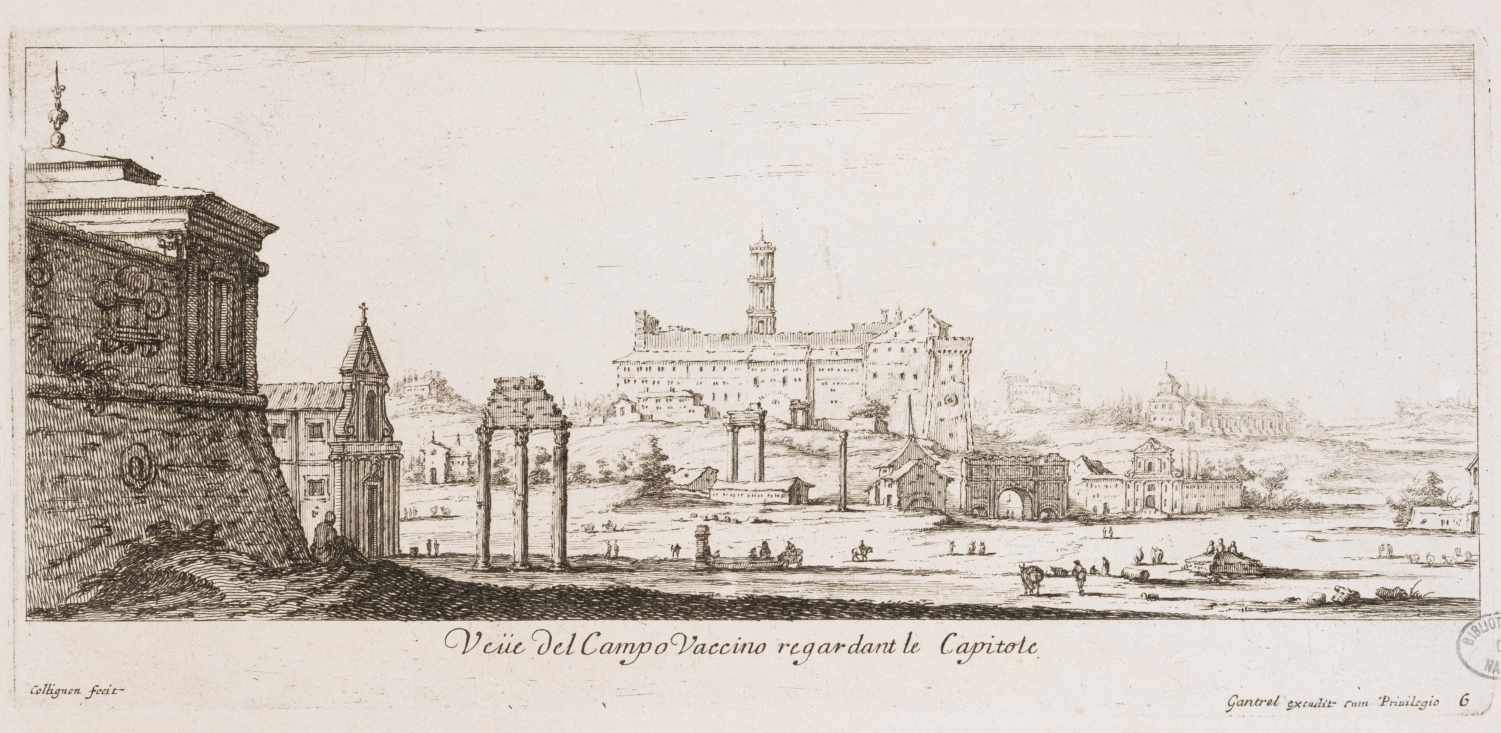 Israël Silvestre : Veüe del Campo Vaccino regardant le Capitole (Le derrière du Capitole.)