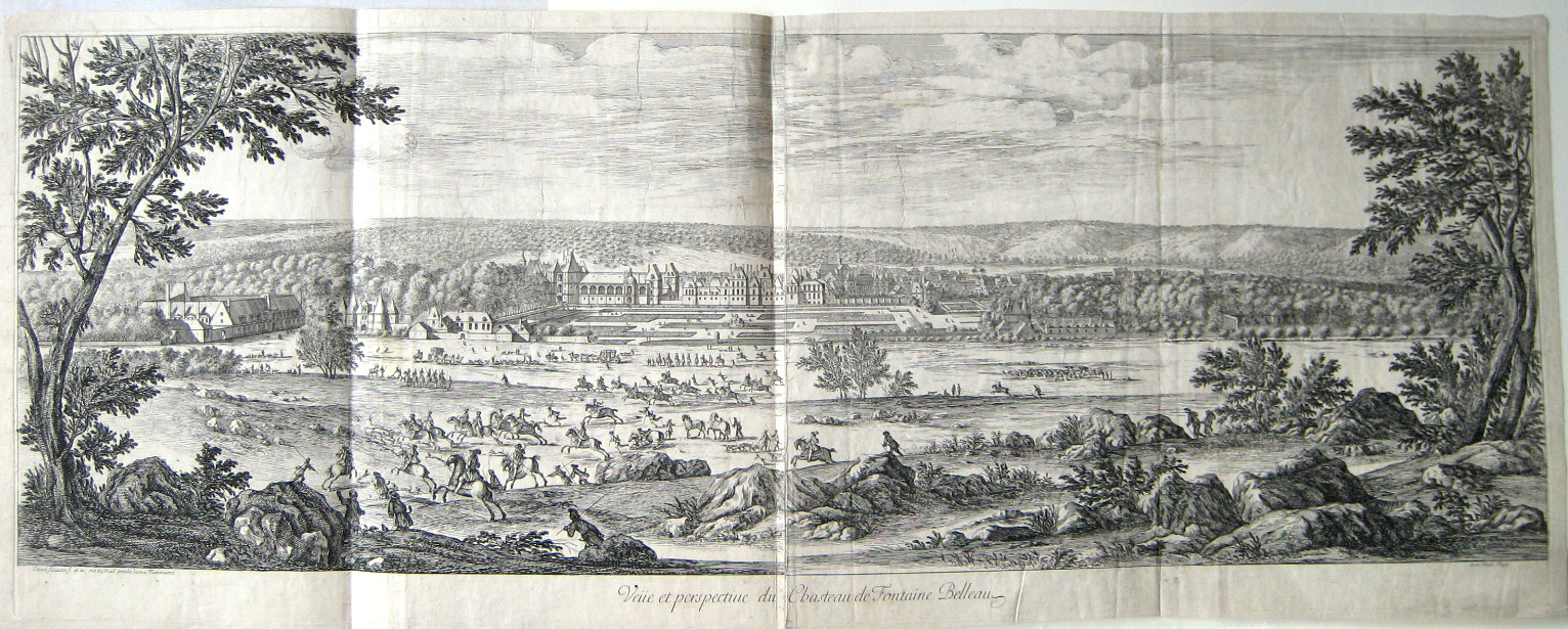 Israël Silvestre : Veüe et perspective du Chasteau de Fontaine-Belleau.