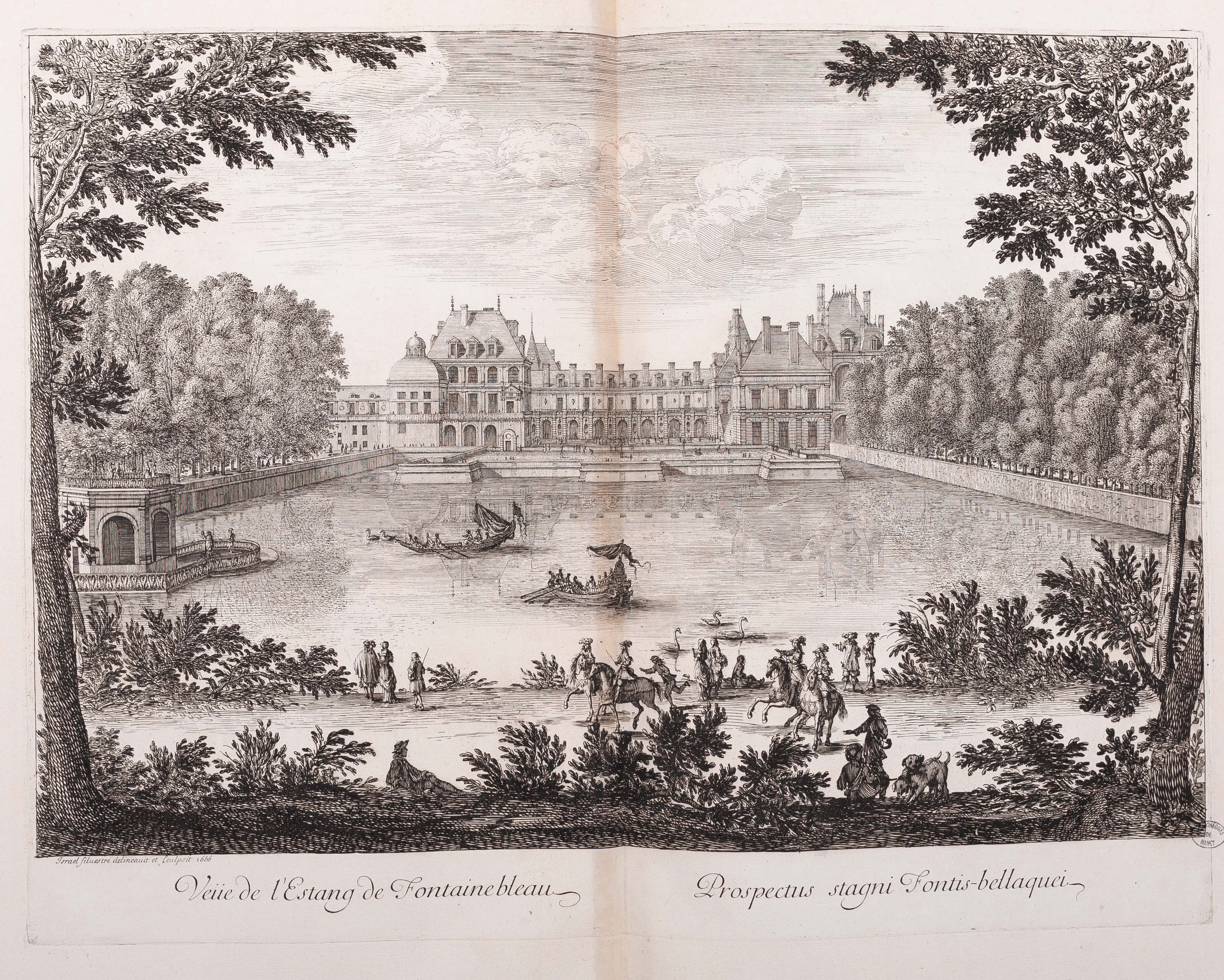 Israël Silvestre : Veüe de la Cour des fontaines et du Jardin de l
